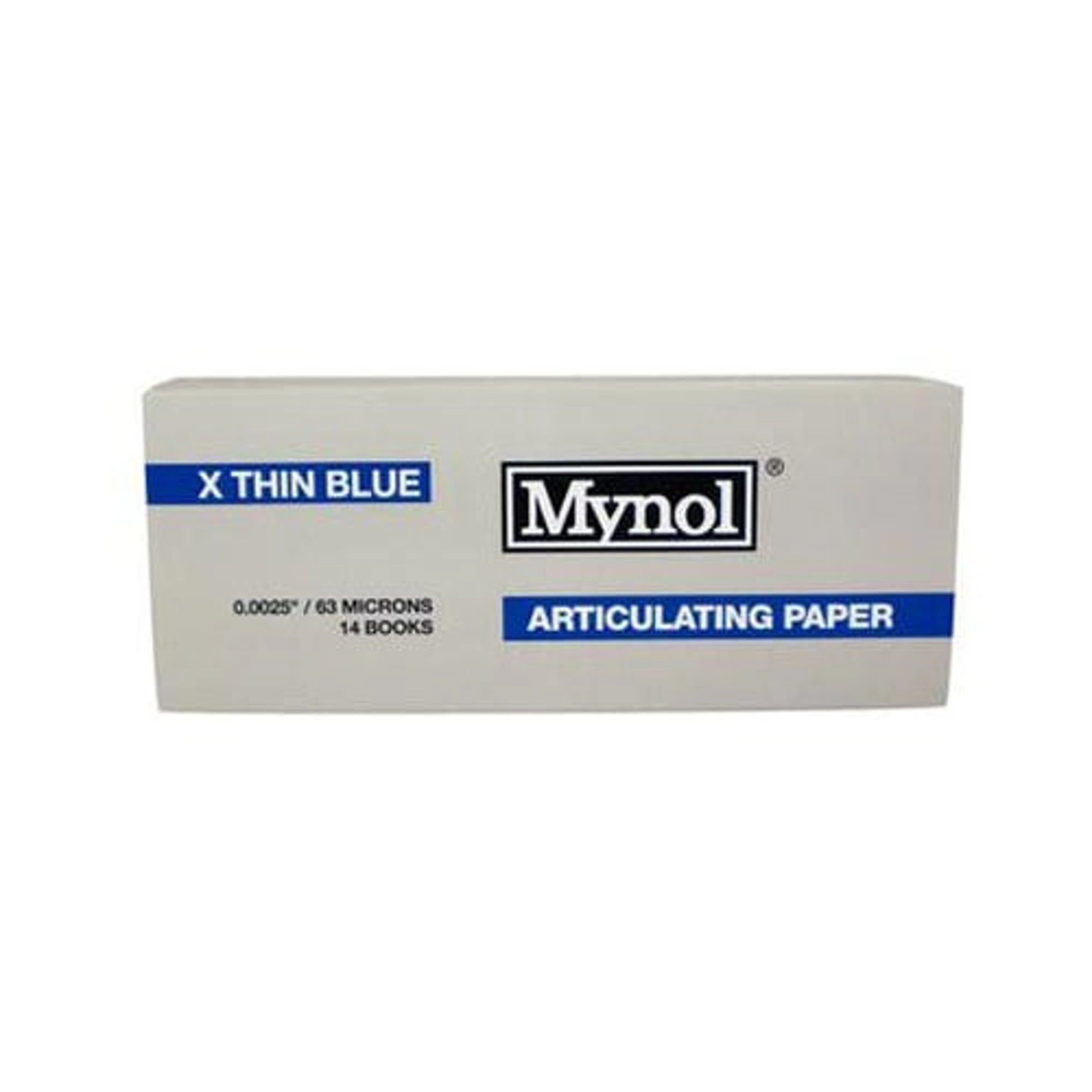 Mynol X-Thin Blue Articulating Paper, 63 Microns, Box of 14 Books (140 Sheets), ADA Products