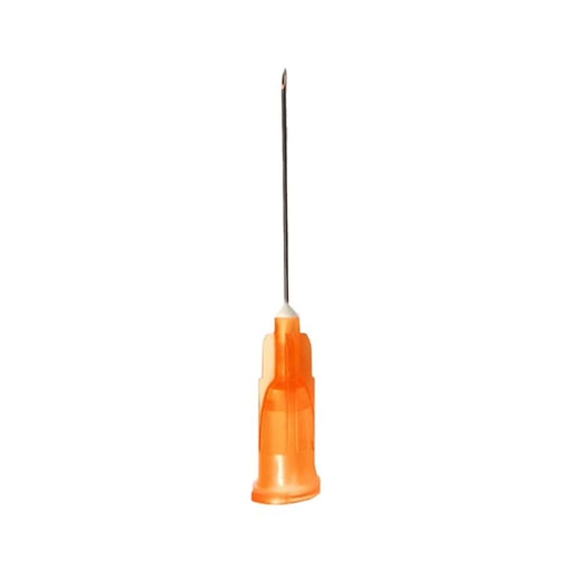 Exel Hypodermic Needle 25G x 5/8" Regular Bevel, Orange Hub, Sterile, 100/Box, 26403