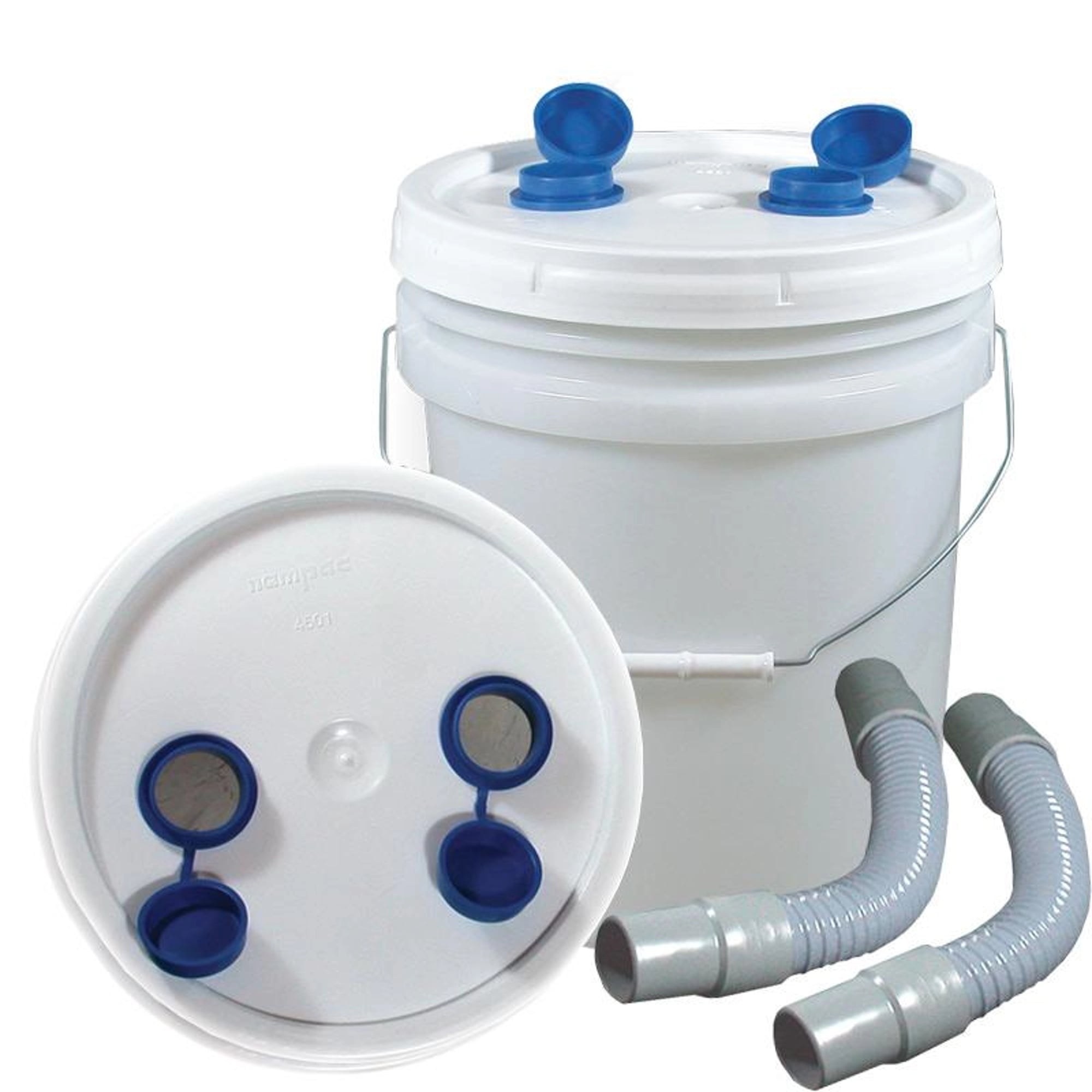 Tiger's Plastics Disposable Plaster Trap, 3.5 Gallon Complete Kit with Lid, Fittings & Hose, DPT-3C