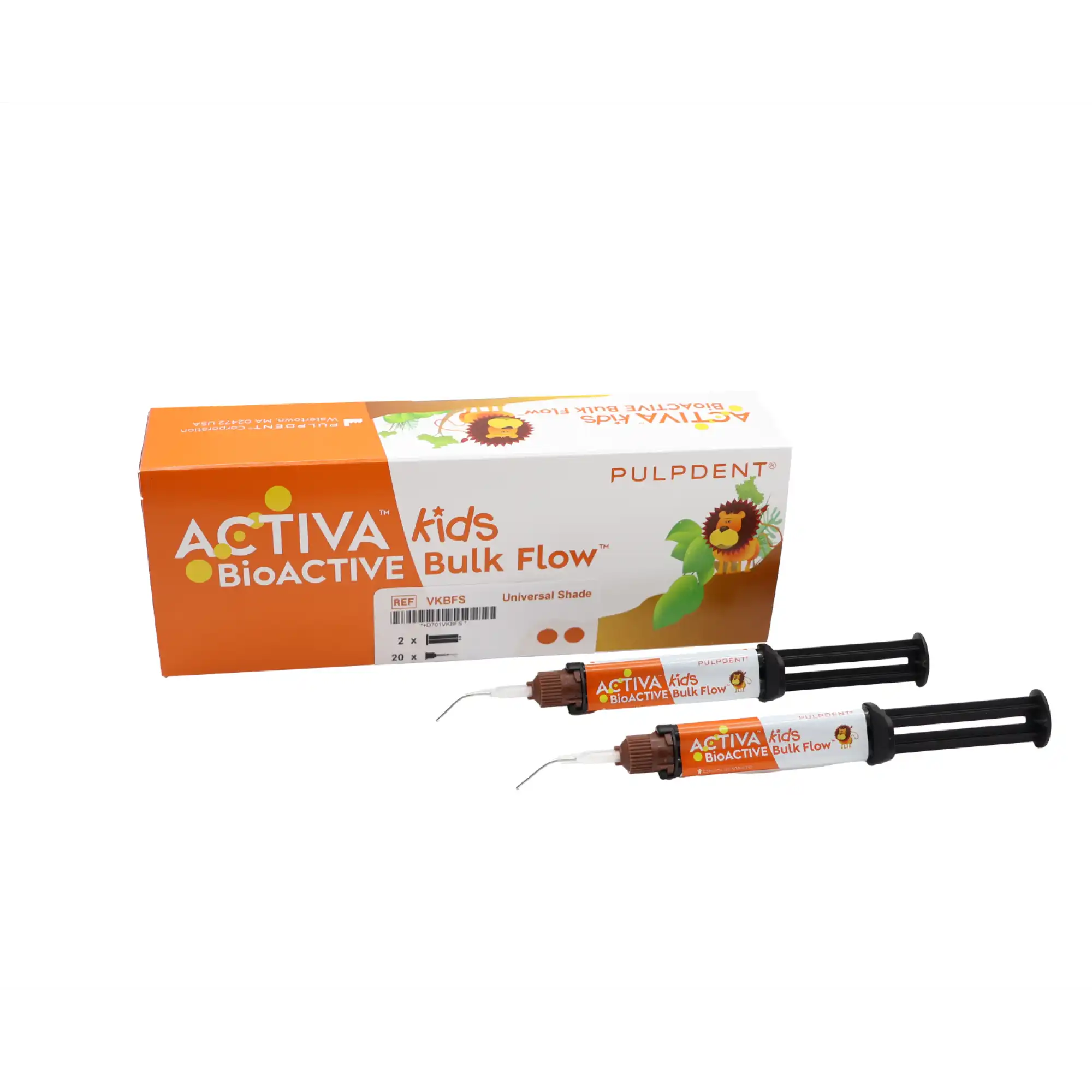 ACTIVA KIDS BioACTIVE Bulk Flow, Universal Shade, Twin Pack Kit, 10 g, 20 Automix Tips, Item #3065AA