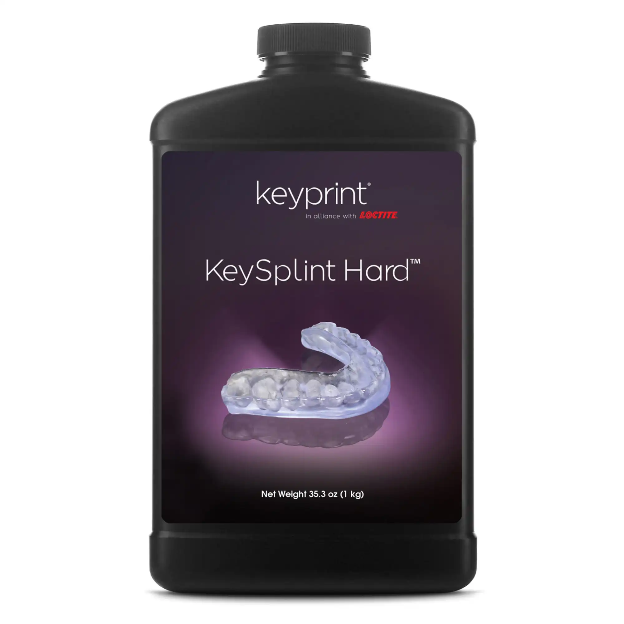 KeySplint Hard 3D Printing Resin, 1 kg Bottle, Light Violet, Translucent, 4220004