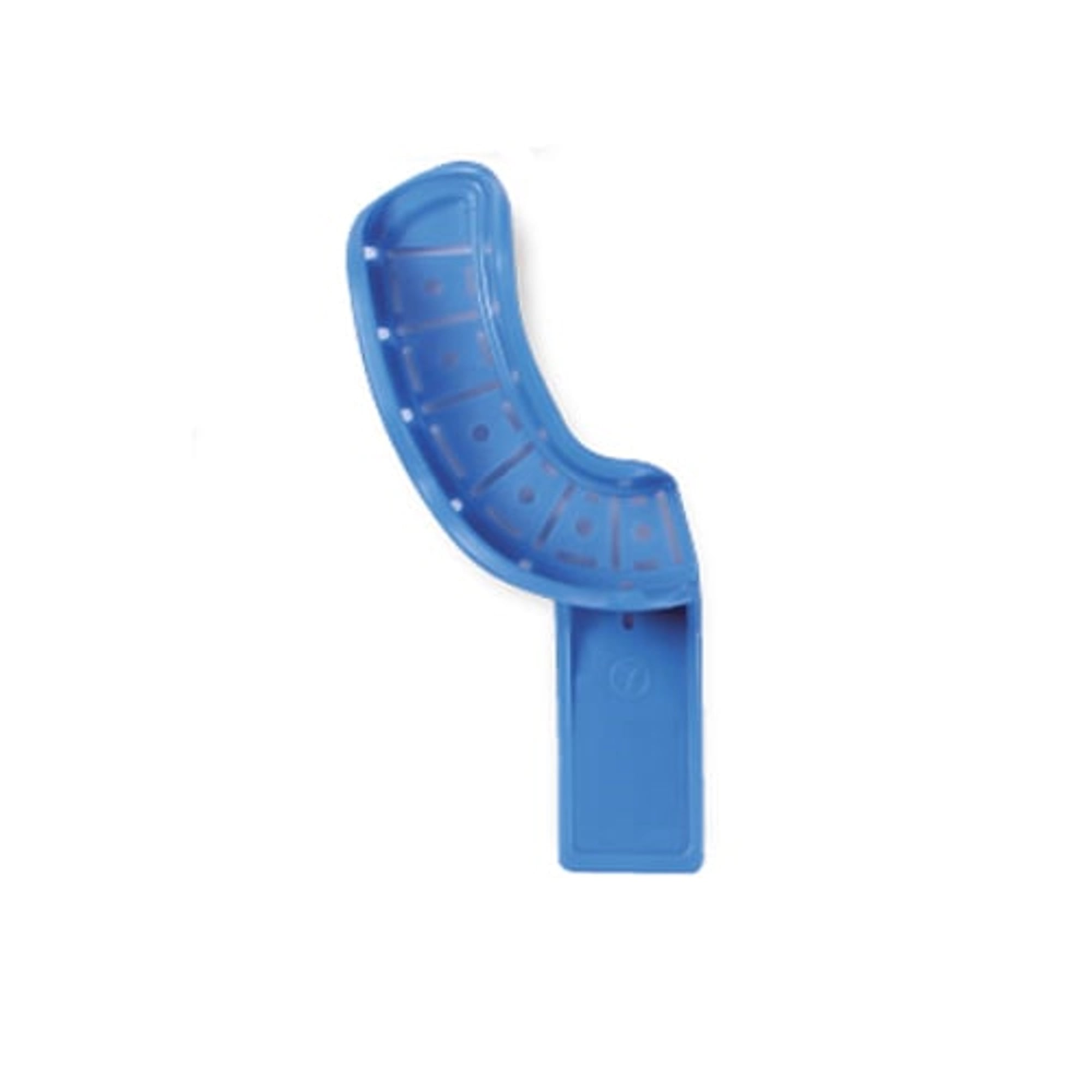 Premium Plus #8 Quadrant Upper Right/Lower Left Perforated Disposable Impression Trays with Rim, Blue, 100/Pk