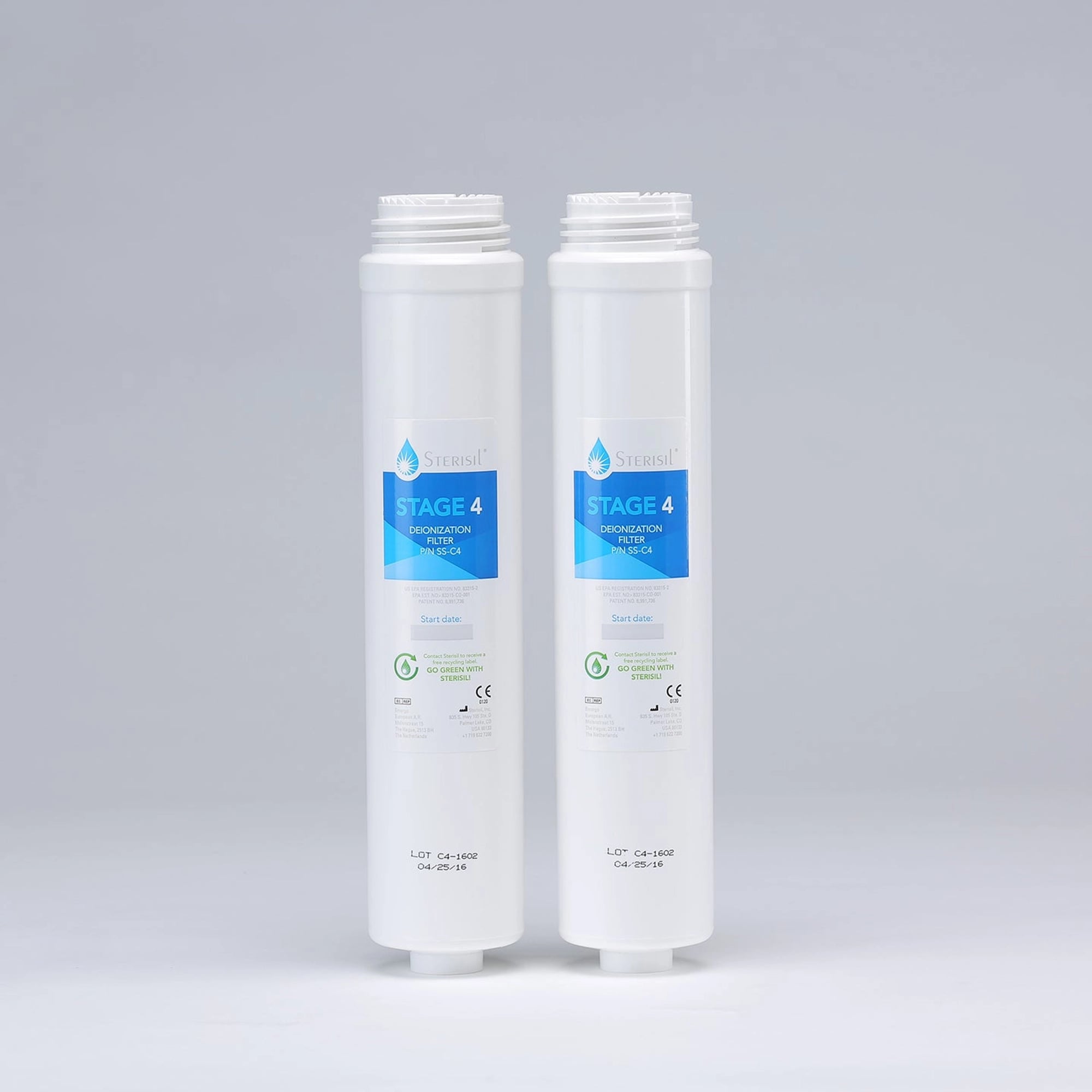 Sterisil G5 Stage 4 Extended Life Deionization Cartridges, Pack of 2, G5-DIXL