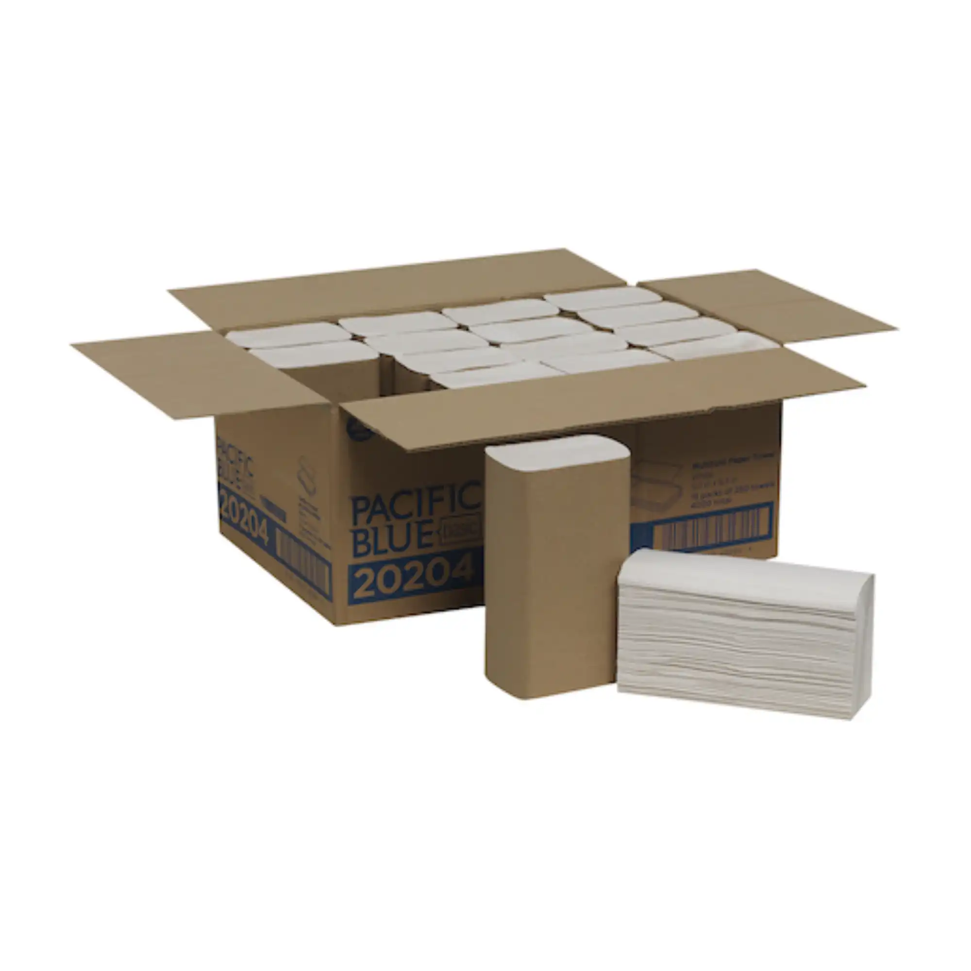 Georgia Pacific Multifold Paper Towels, White, 9.5" x 9.5", 250 per Pack