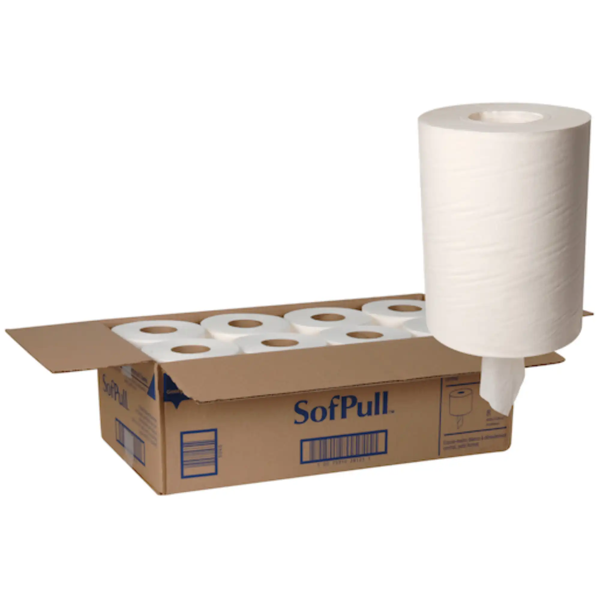 Georgia-Pacific SofPull Junior Capacity Centerpull Paper Towels, 1-Ply, White, 7.8" x 12" Sheets, 375 Sheets/Roll, 8 Rolls/Case