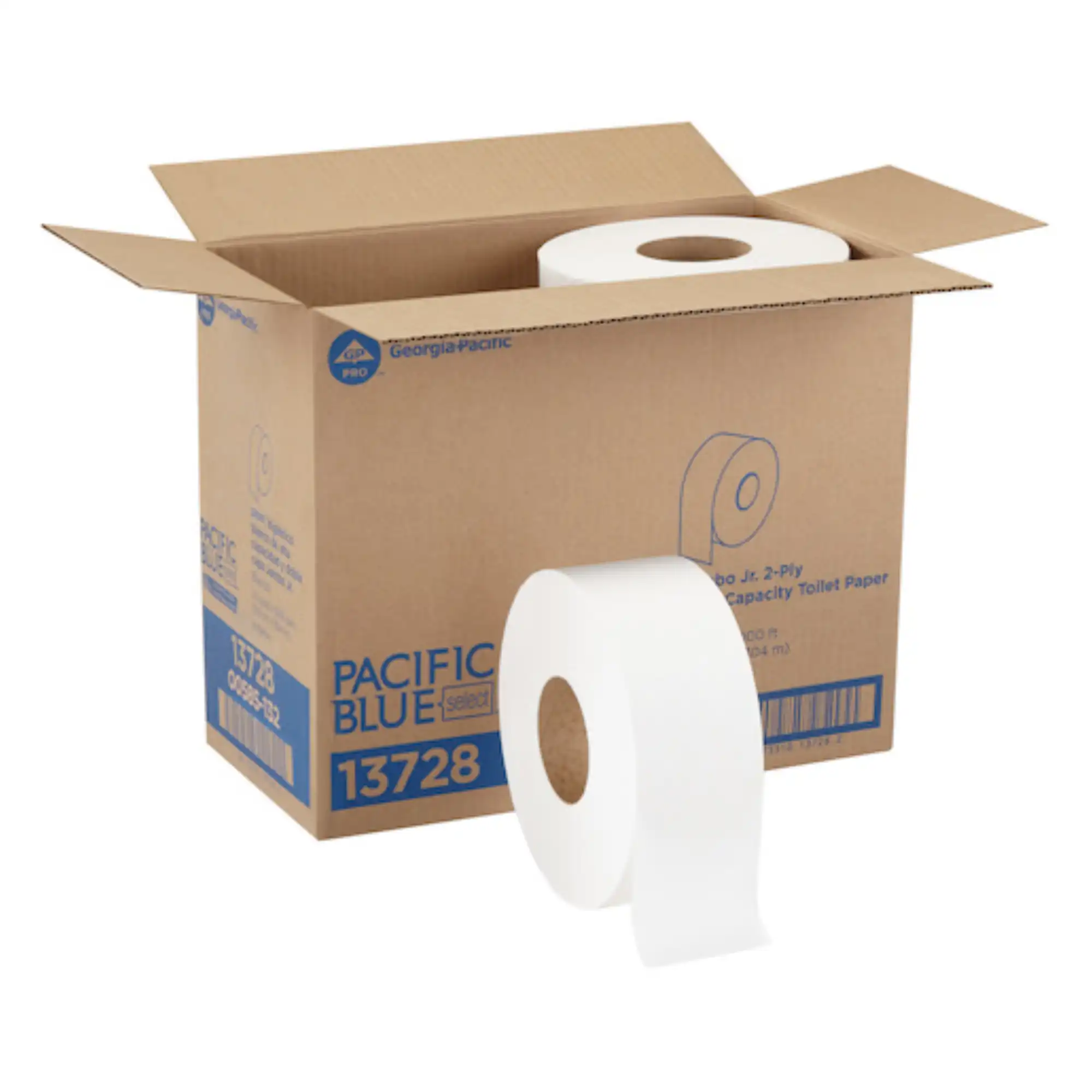 Georgia-Pacific Jumbo Jr. Bathroom Tissue, 2-Ply, White, 3" x 1000 ft, 2000 Sheets/Roll
