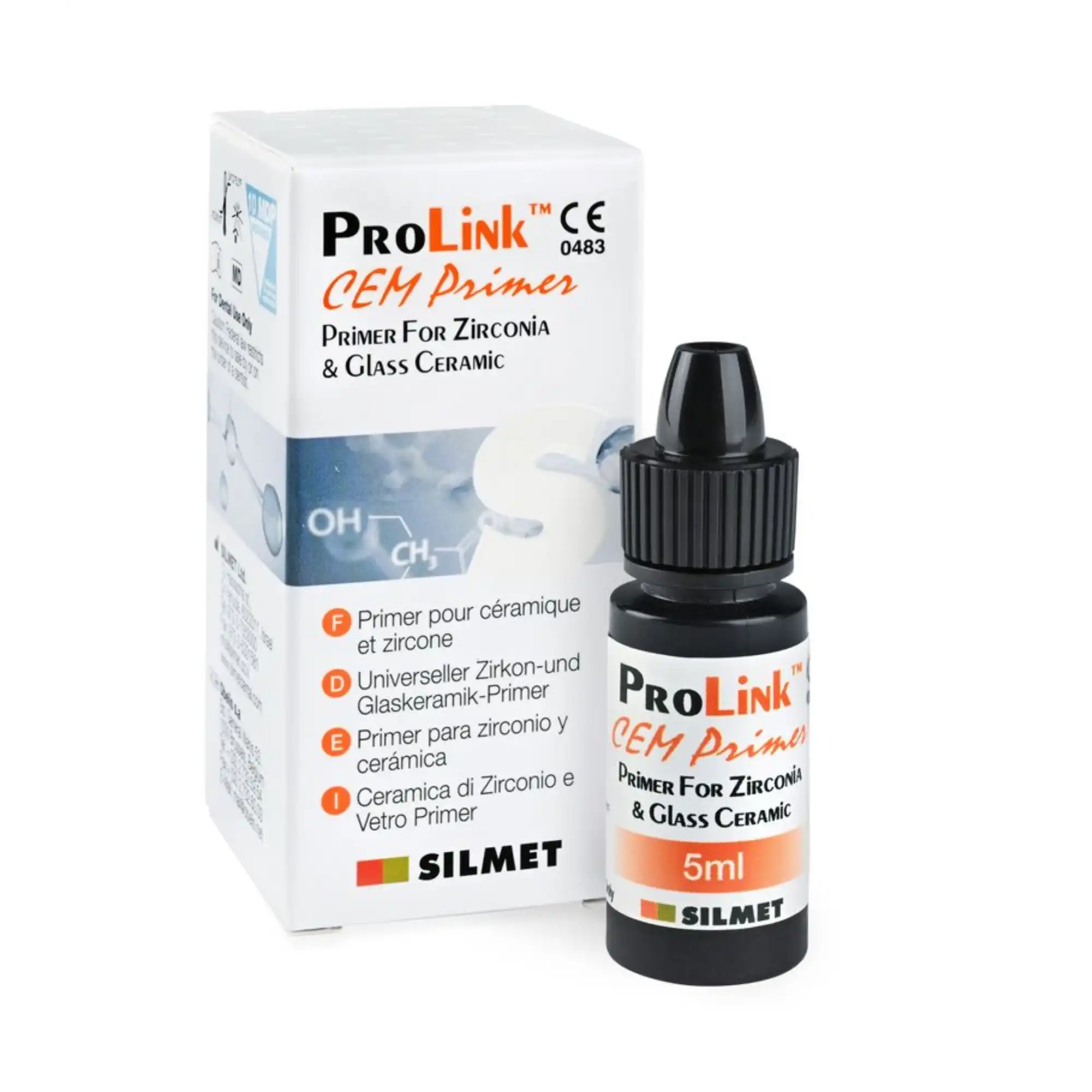 Silmet ProLink CEM Primer, 5 mL Bottle, 10-MDP & Silane Methacrylate