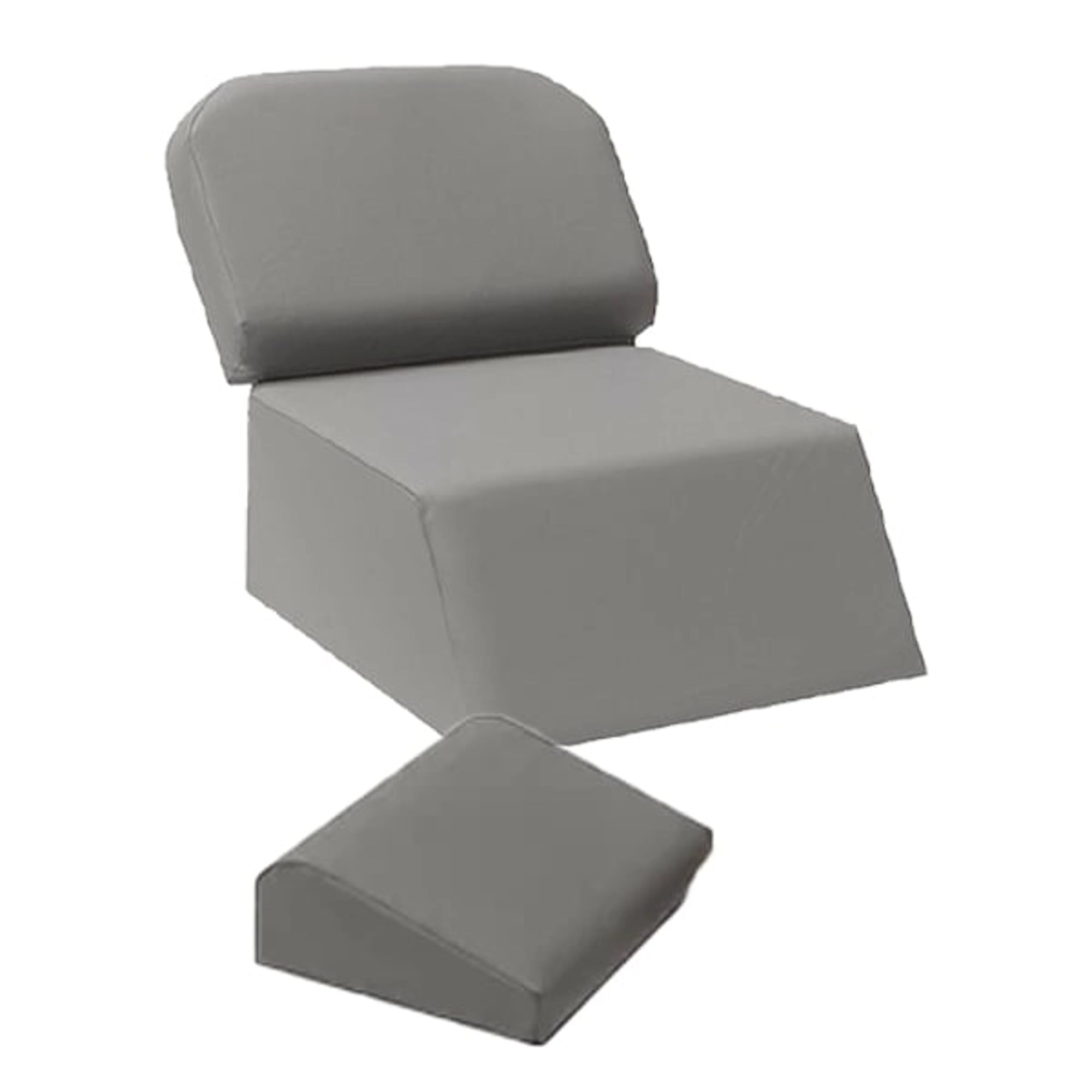 Mediposture Child Booster Seat & Kiddie Headrest, Gray, Two Piece Combo (MDC803-MDC403)