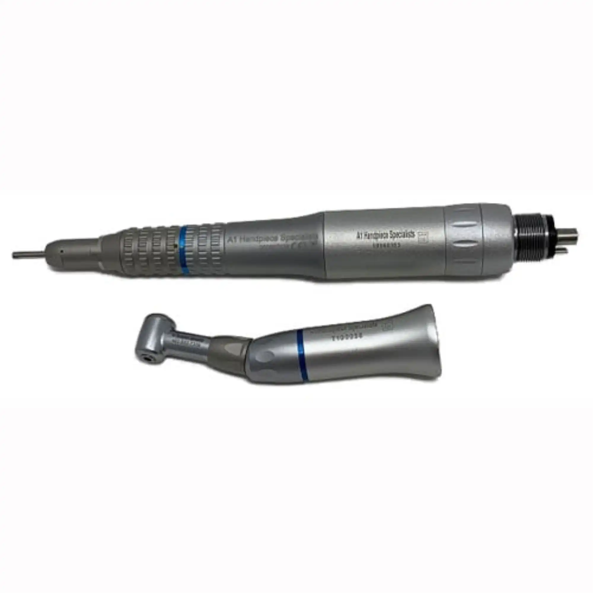 A1 Handpiece Specialists E-Type 20K Airmotor Set with 1:1 Straight Nosecone, 1:1 Contra Angle, Push Button Ball Bearing Head, 20,000 RPM, 4-Hole, CONTRA-EPB