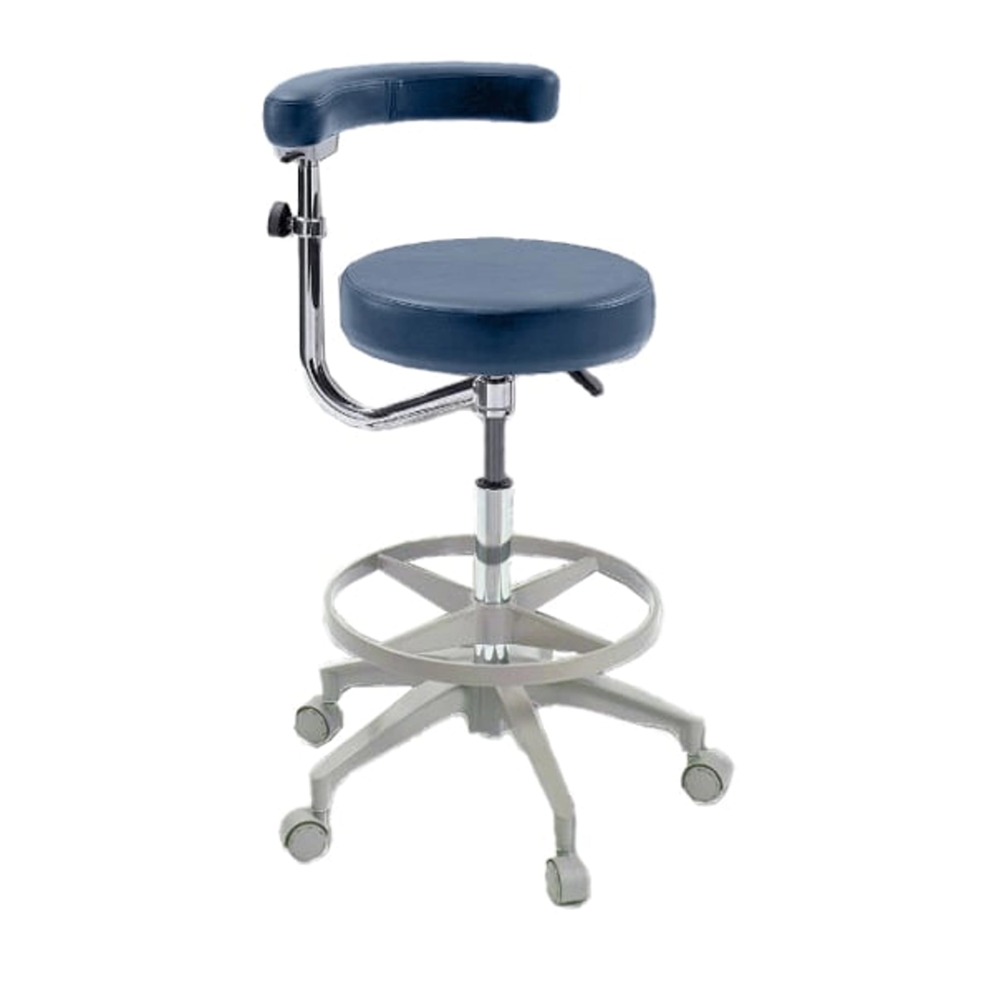Premium Plus Assistant Stool, Ultra Stable Base, Adjustable Height, Medium Blue, Model 2103-Medium