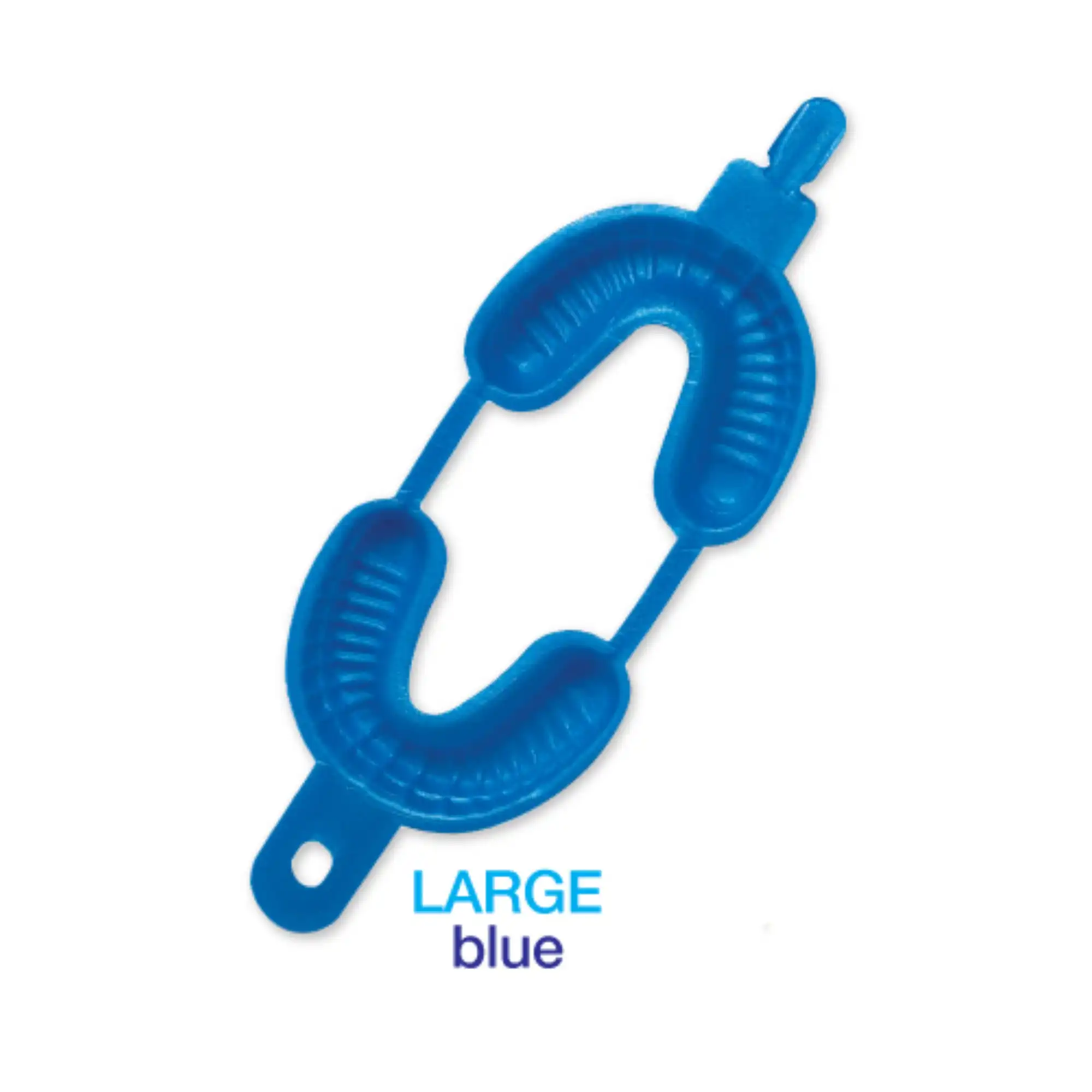 Premium Plus Hinged Dual Arch Fluoride Tray, Large, Blue Foam, 50/Pack, 7800L