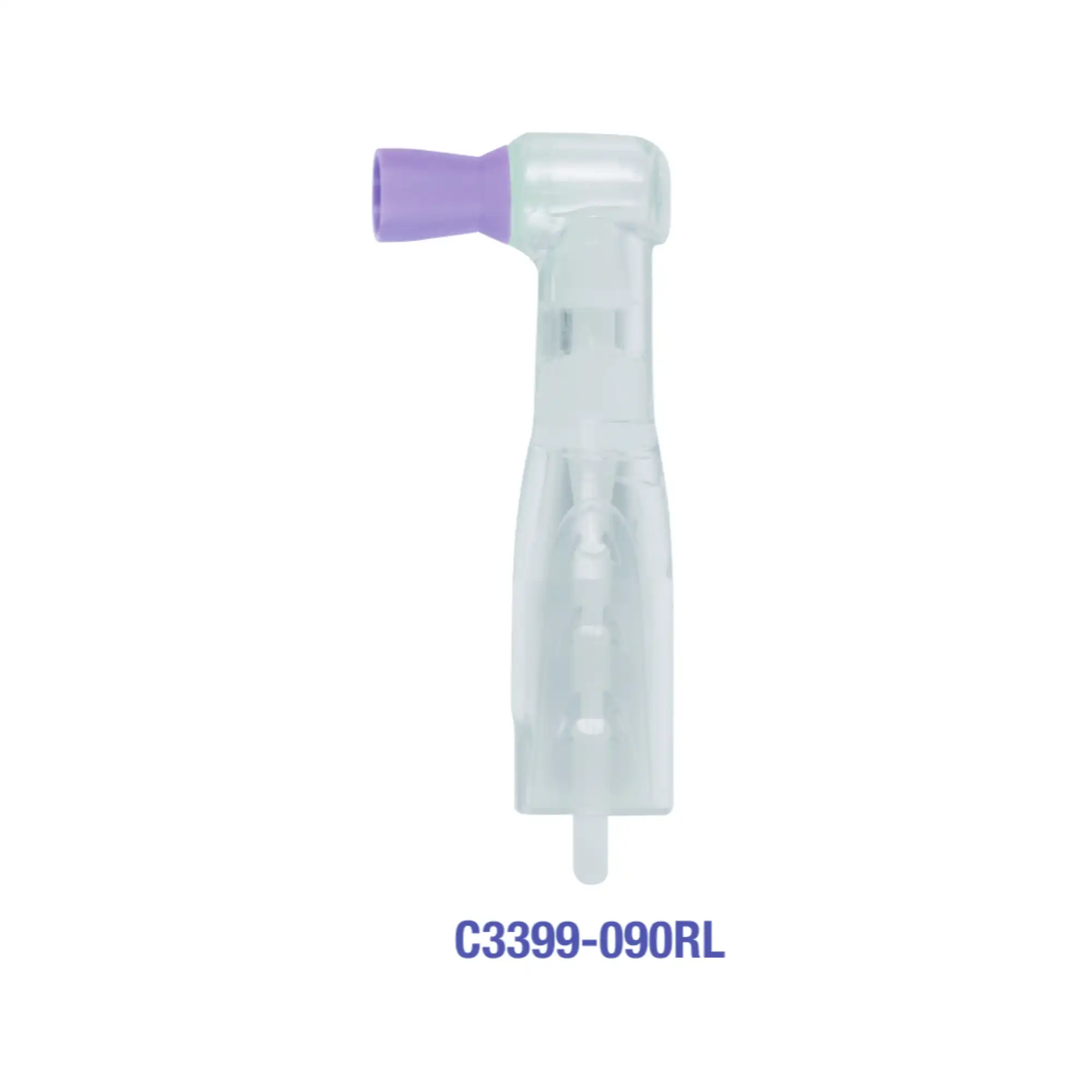 Premium Plus Clear Disposable Prophy Angle, Regular Cup, Lavender, Latex-Free, Ribbed, 100/Box, C-3399-090RL