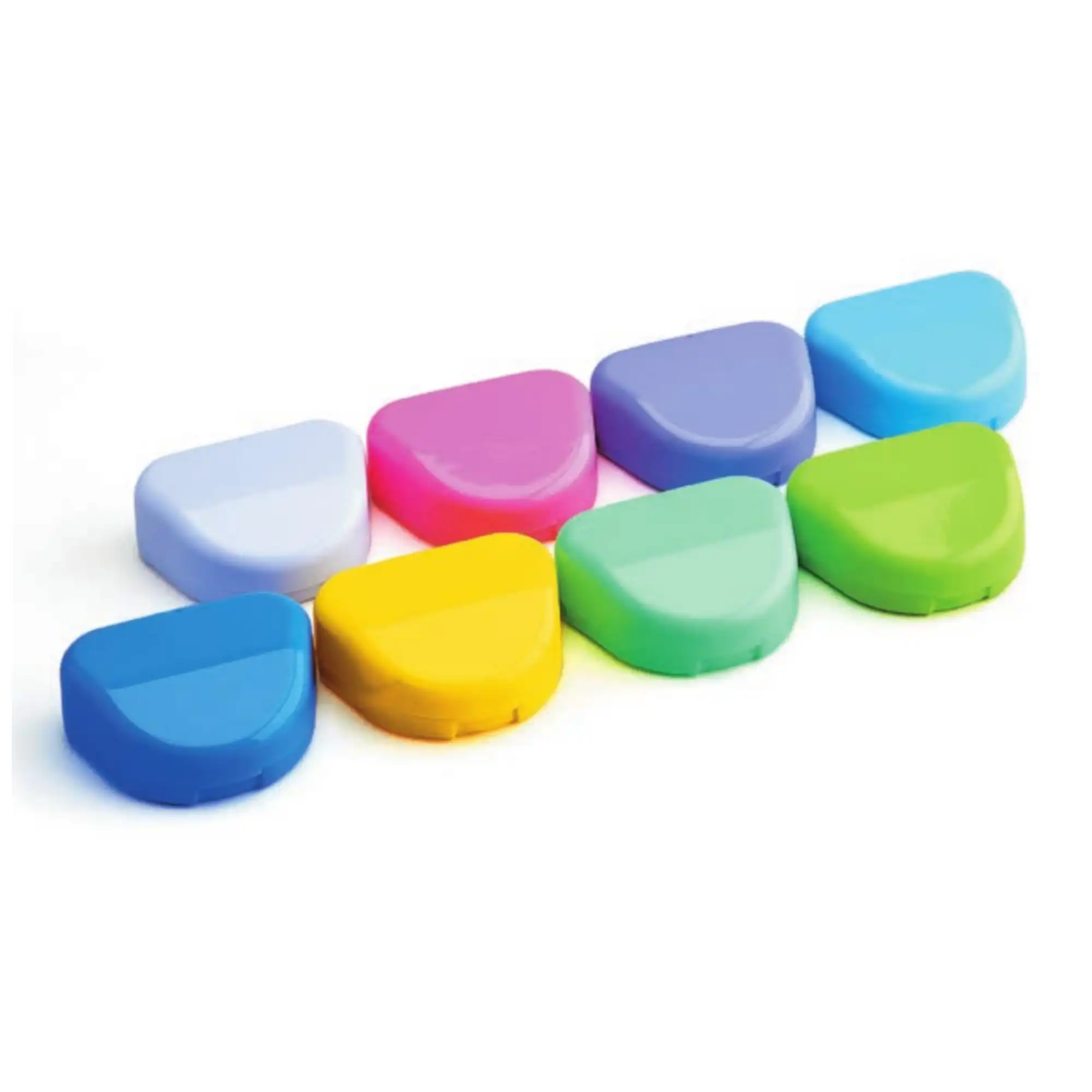 Premium Plus Retainer Boxes with Hinged Lid, Assorted Colors, 3"W x 2-3/4"D x 1-1/8"H, 100 per Pack