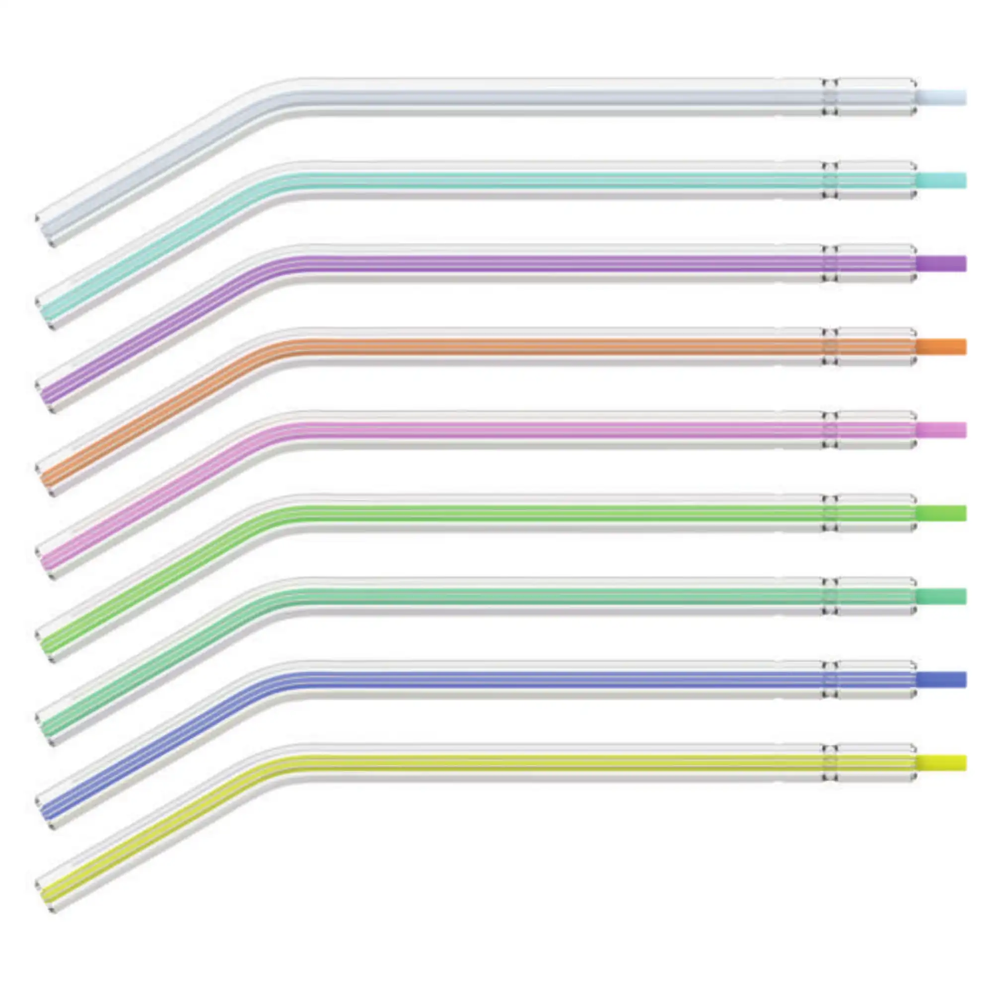 Premium Plus Disposable Air-Water Syringe Tips, Clear with Assorted Color Cores, 250/Pk, 018 C