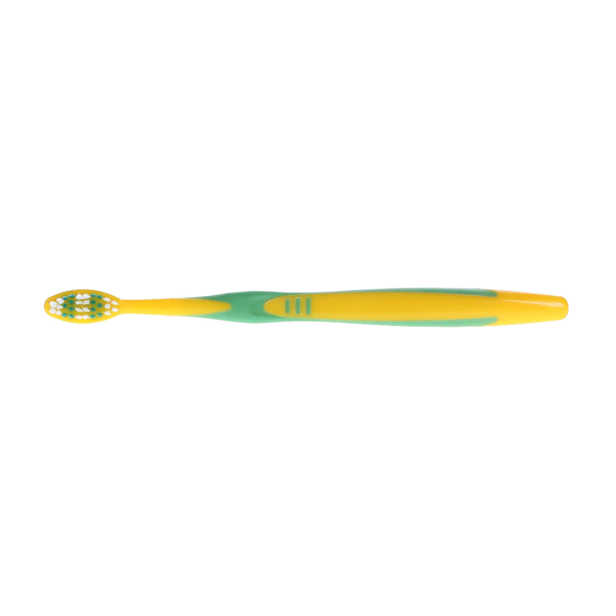 HSB Child Stage 4 Toothbrush, 32 Tufts Soft, 2-Color Handle, 3-Color Grip, Individually Cello Wrapped, 72/Pk