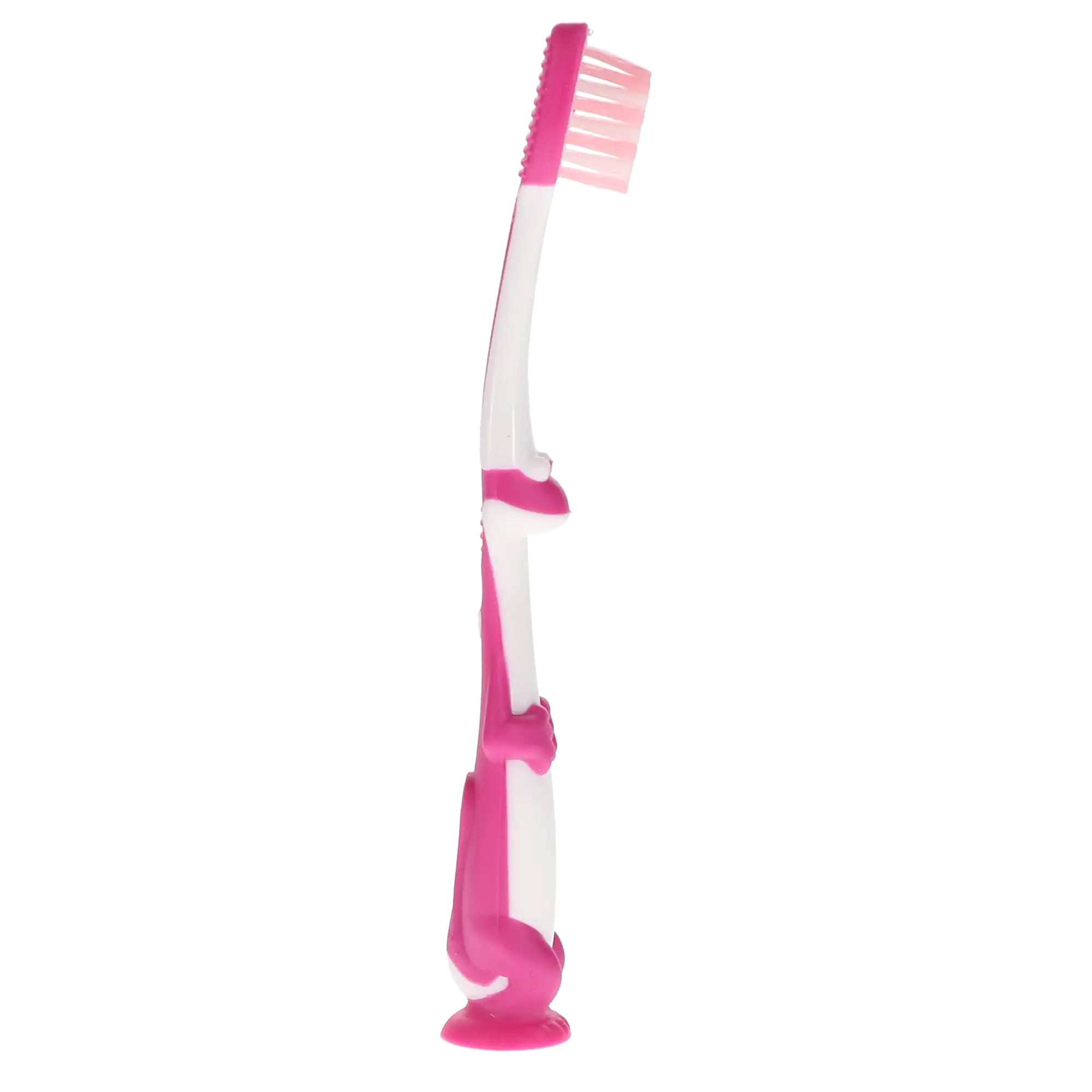 HSB Child Toothbrush, Dinosaur Design, Suction Cup Base, 26 Tuft X-Soft, Individually Cello Wrapped, 72/Pk