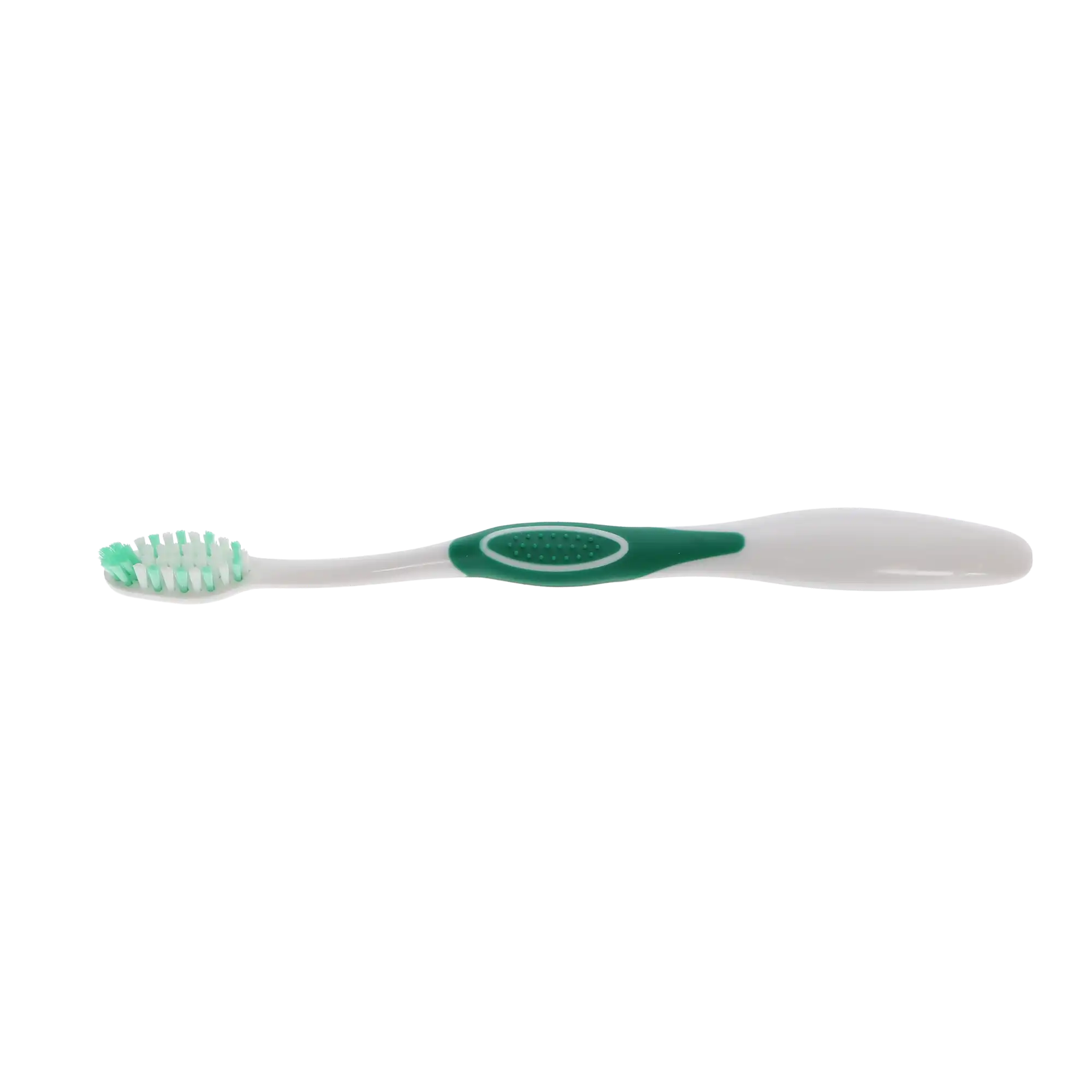 HSB Adult Toothbrush, Medium 7mil Nylon 610 Bristles, Individually Cello Wrapped, 72/Pk