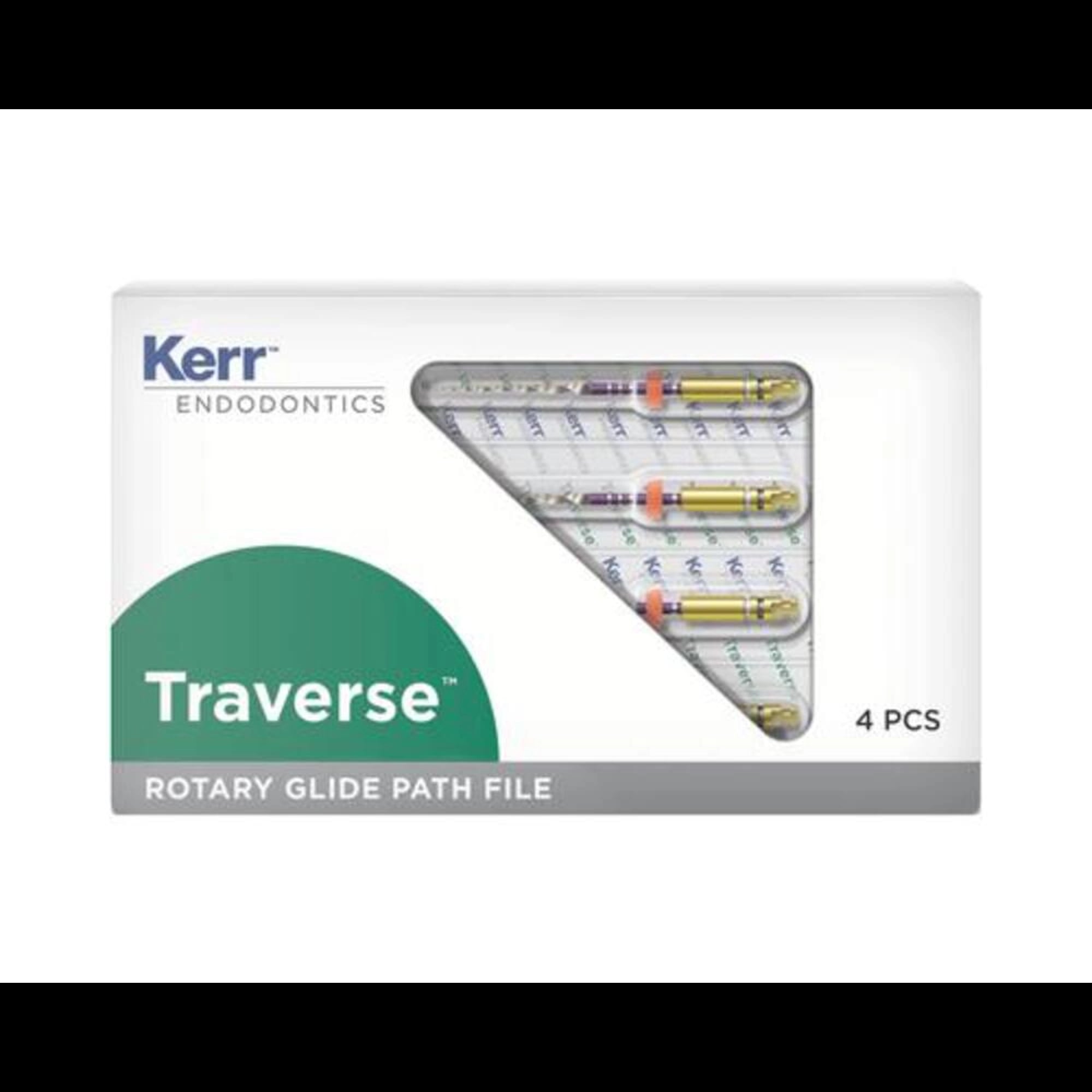 Kerr Dental Traverse Rotary Glide Path File, .06 Taper, .13 Tip, 25mm, 4/Pk