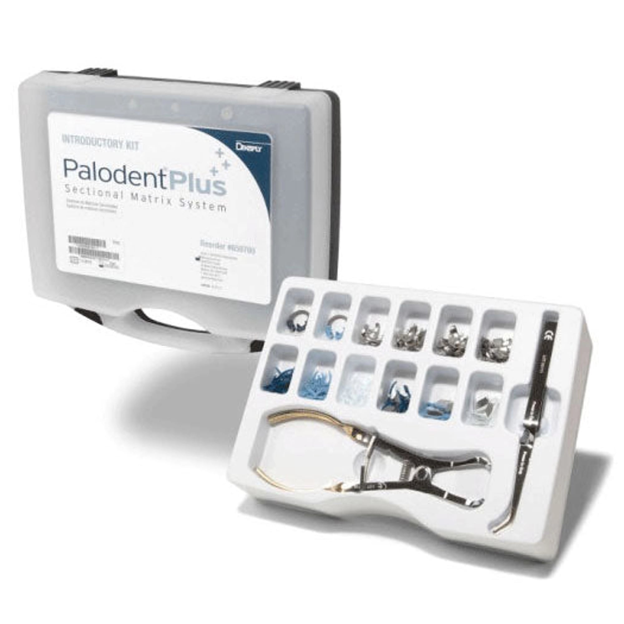 Dentsply Sirona Palodent Plus Sectional Matrix System Intro Kit (100 Matrices, 75 Wedges, 30 WedgeGuards, 2 Rings, Forceps, Pin Tweezers)