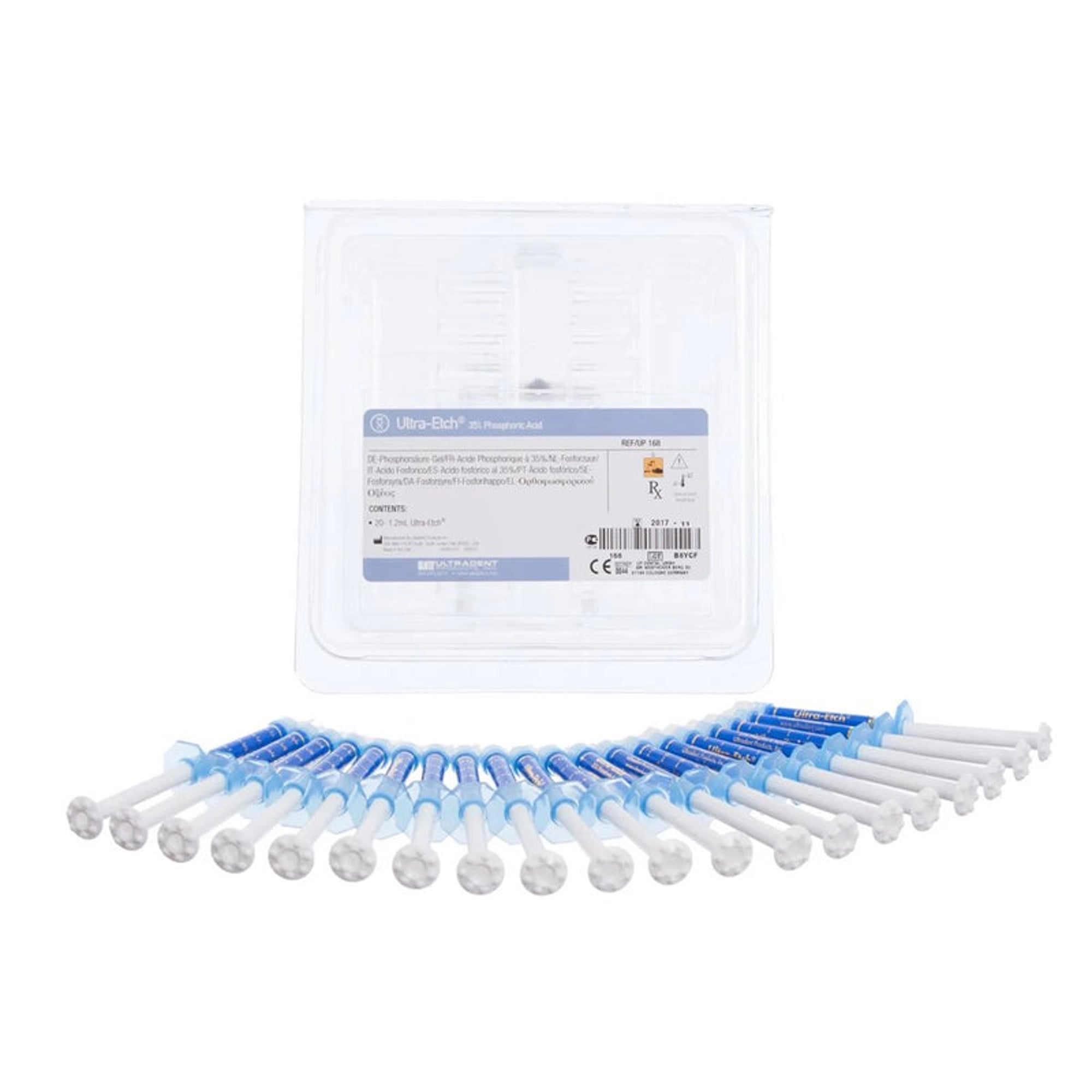 Ultra-Etch Phosphoric Acid Etchant Gel, 35%, Blue, 1.2 mL Syringes, 20/Pk, 168