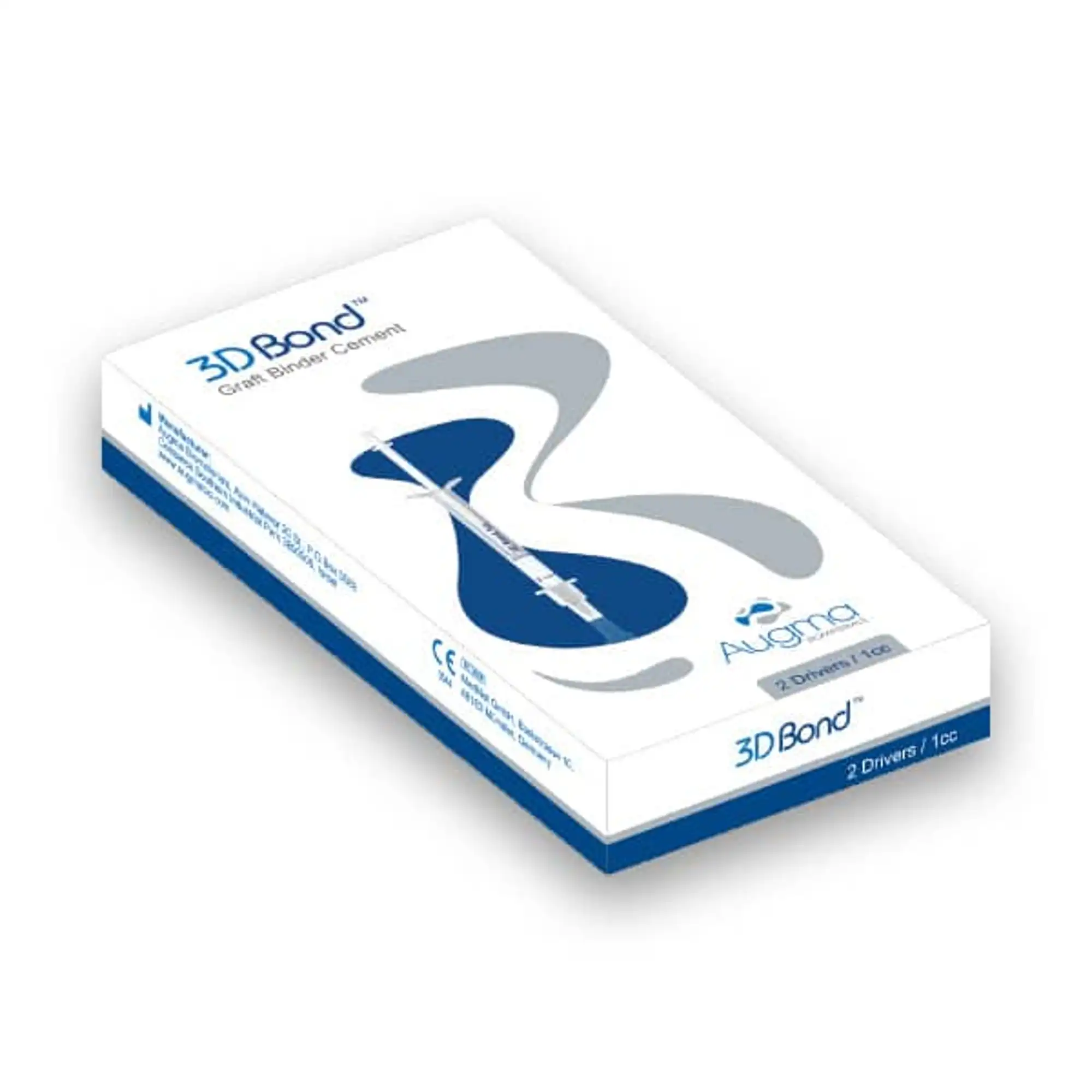 3D Bond Graft Binder Cement, 2 x 1 cc Syringes, Biphasic Calcium Sulfate, Augma Bio, DD2-100