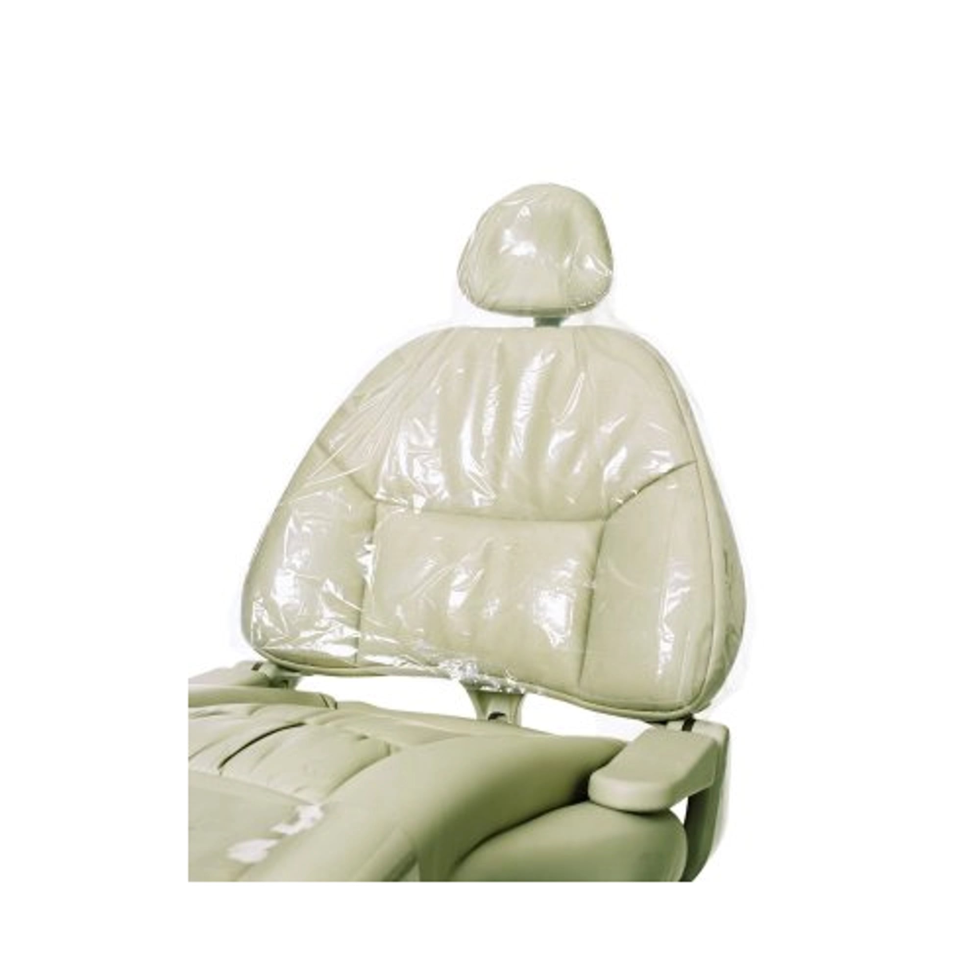 Pinnacle Slip-N-Grip Clear Disposable Half Chair Cover, 33" x 37", 75/Roll, SGHC75