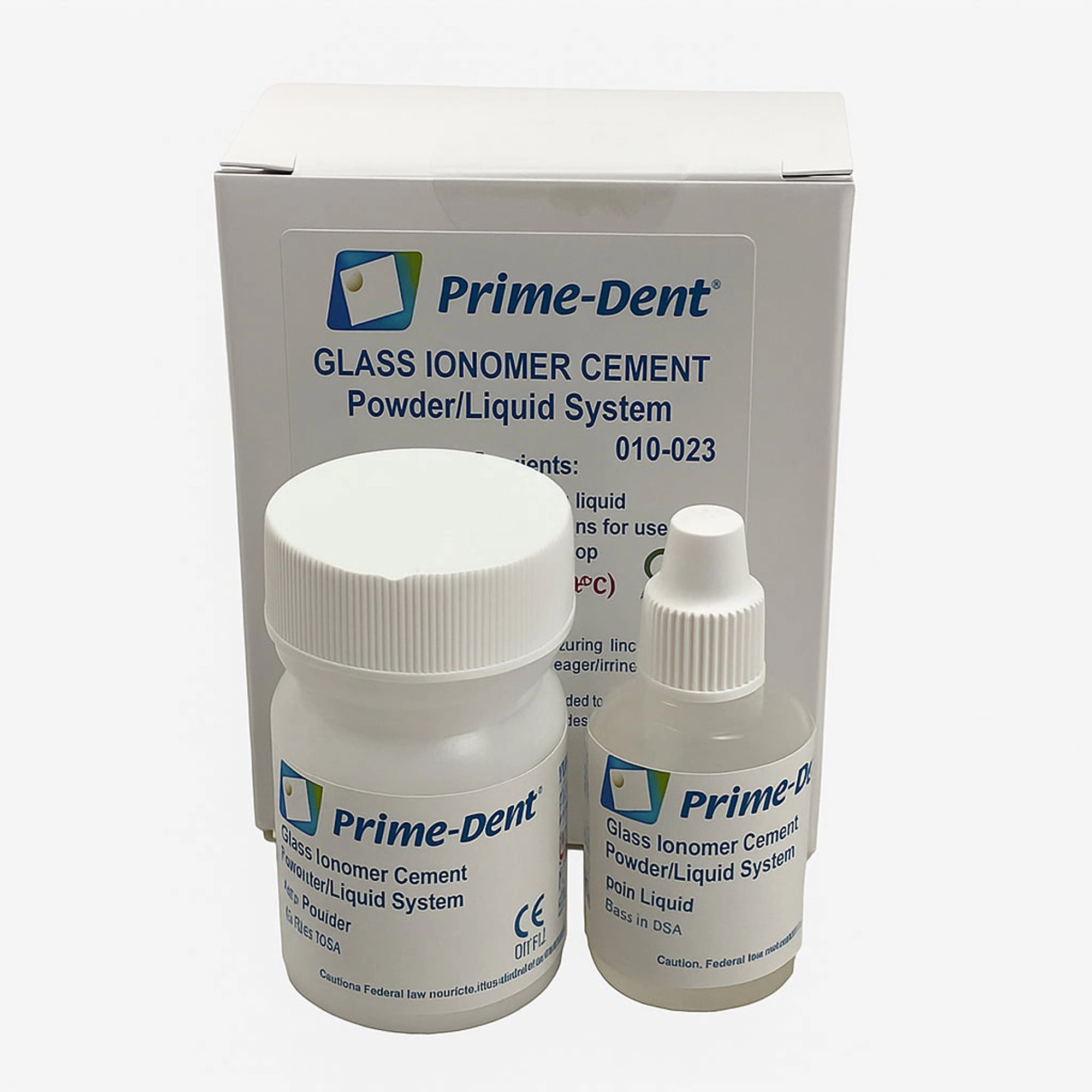 Prime-Dent Glass Ionomer Liner Cement Kit, 10 g Powder / 6 mL Liquid with Accessories, 010-023