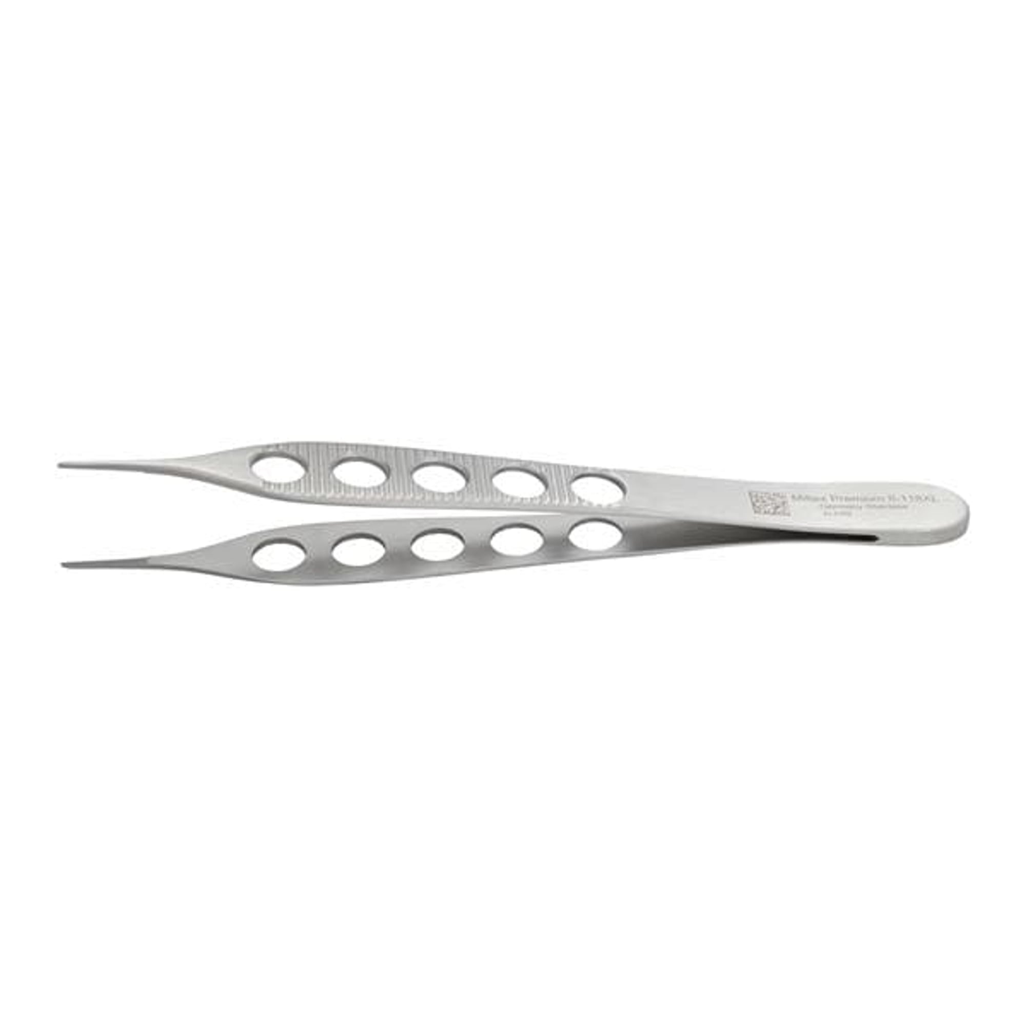 Miltex Adson Dressing Forceps, 4-3/4" (12.1 cm), Fenestrated Handles, Serrated Tips, 6-118XL