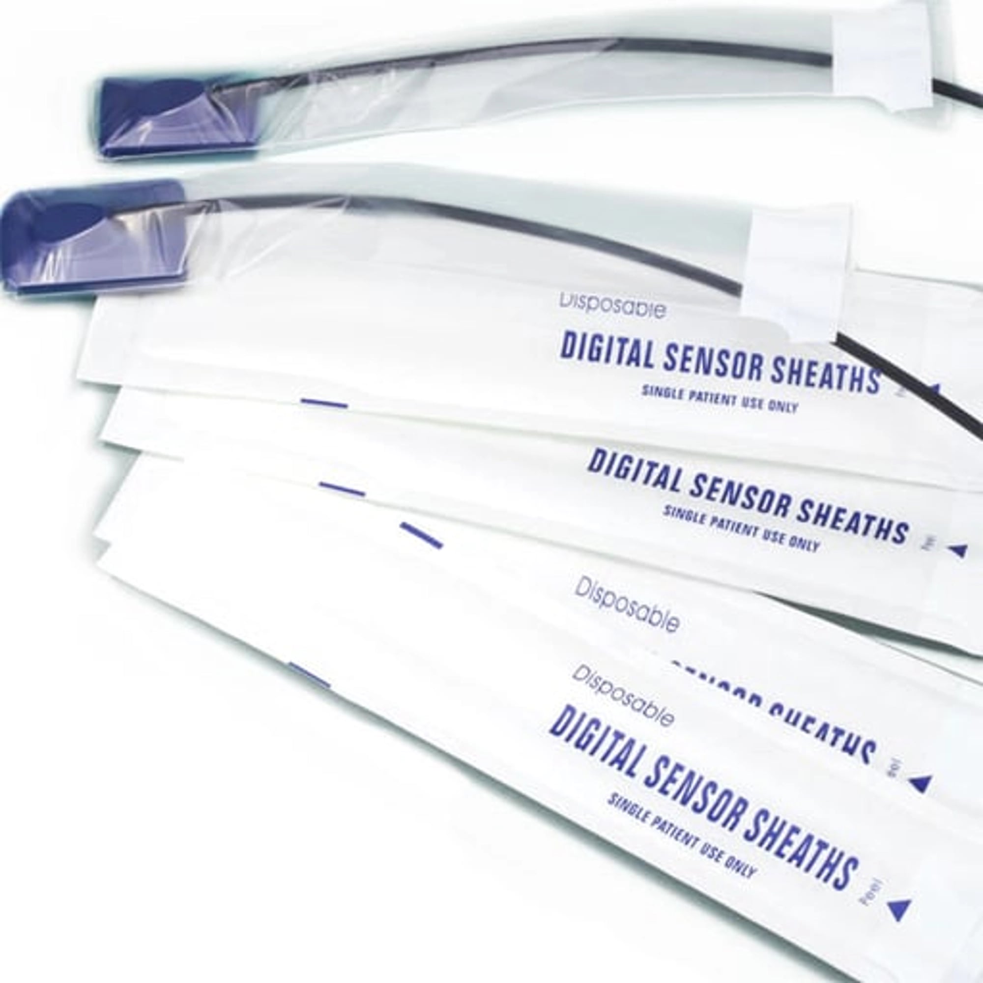 Plasdent Compatible Sensor Sleeves for Schick Size 2, Clear, Flexible, 500/Box, XS-SHICK-2-100