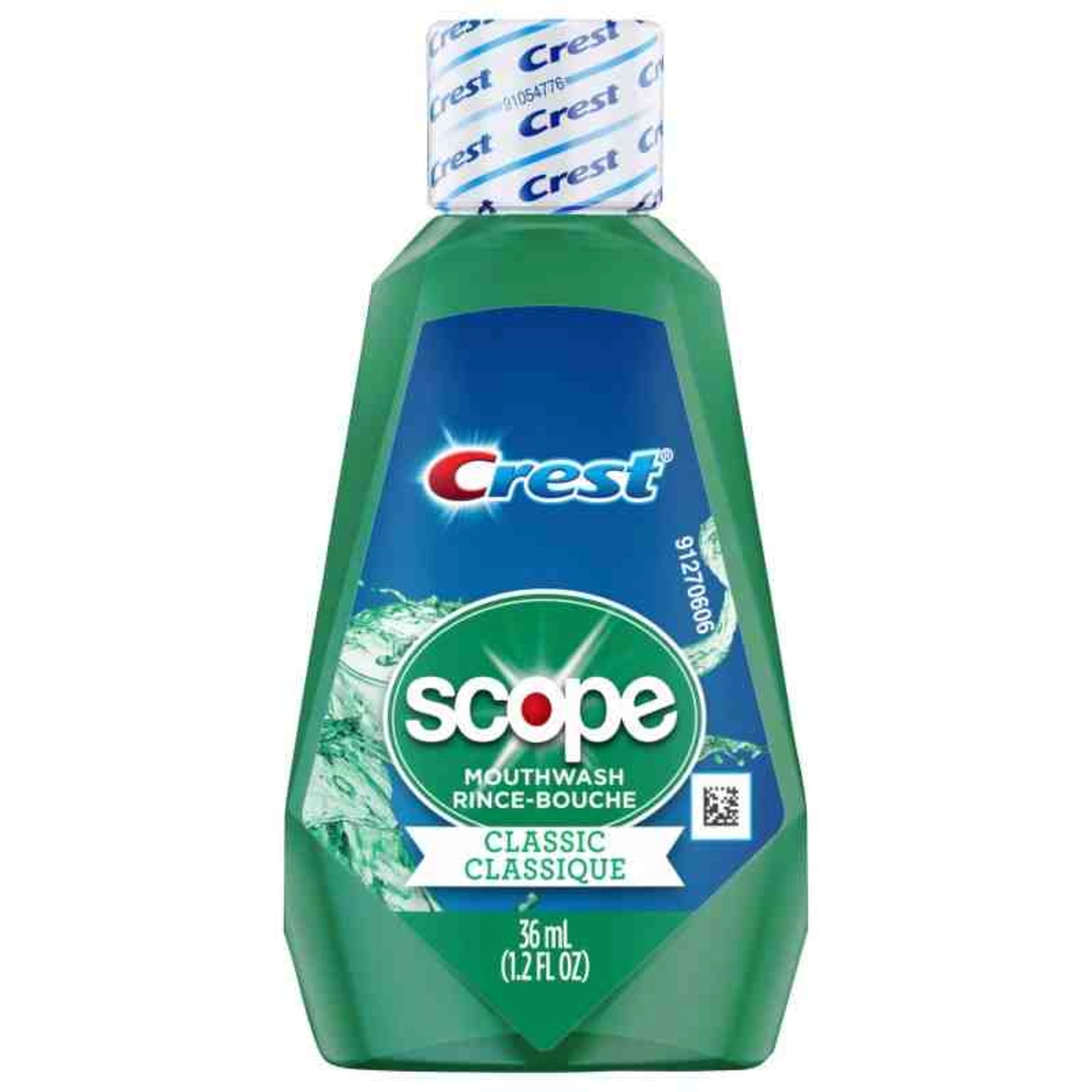 Scope Mouthwash, Classic Original Mint, 36ml (0.2 fl oz) Bottle, 180/Case, 3700097506