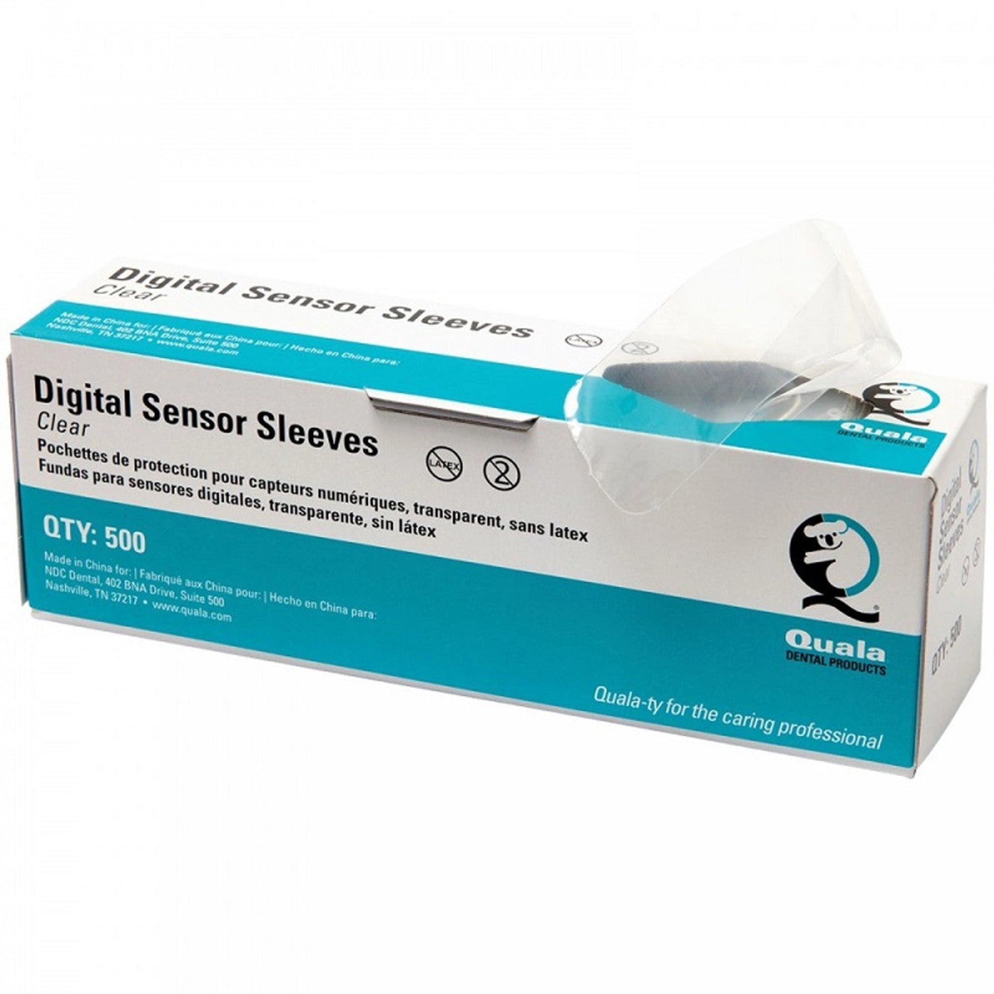 Quala Digital Sensor Sleeves/Covers (Sheaths), Large Size 2, 1.625" x 7.25", 500/Box, Q602510