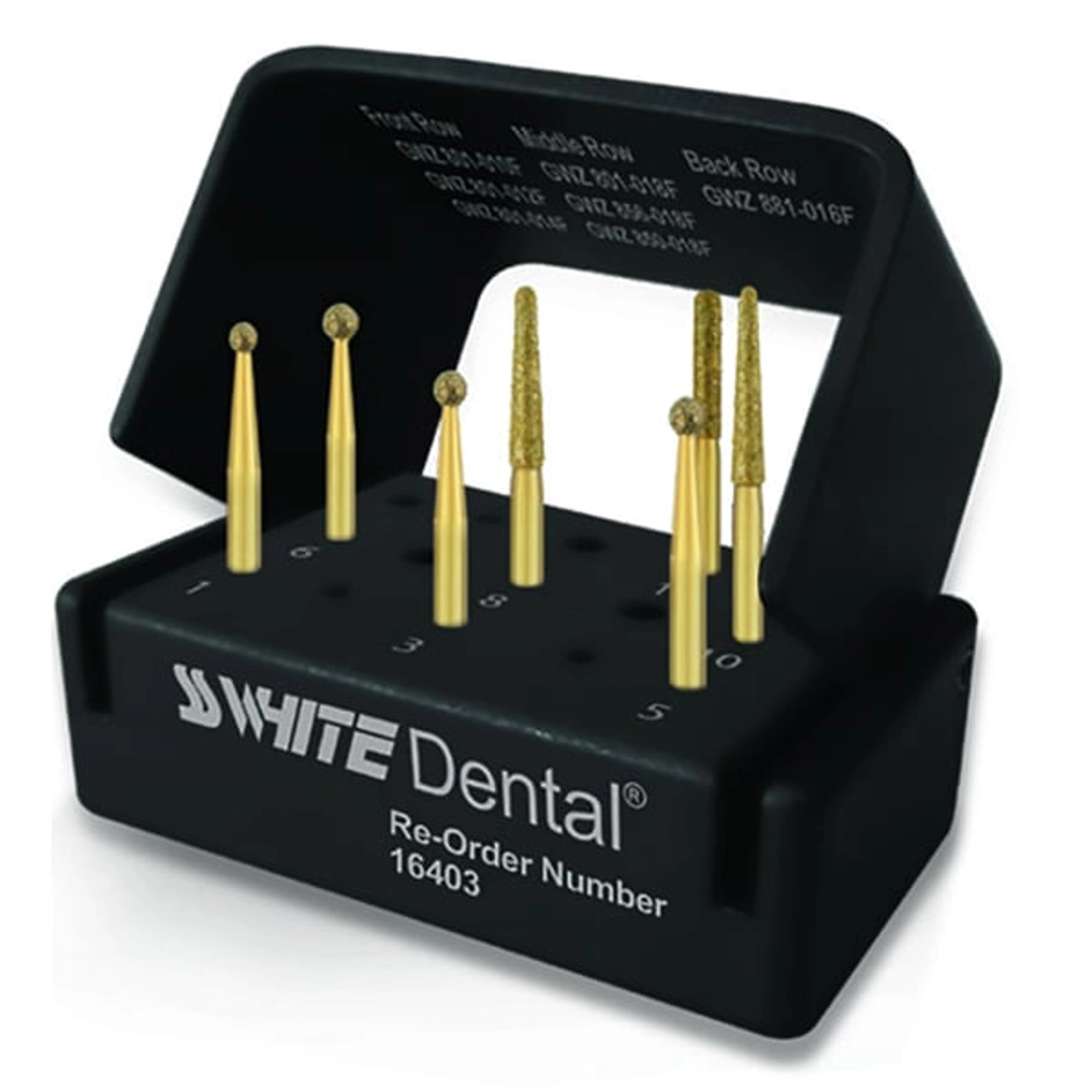 SS White Endodontic Zirconia Access Kit, Diamond and Carbide Burs, Friction Grip, 1 Kit, 16403