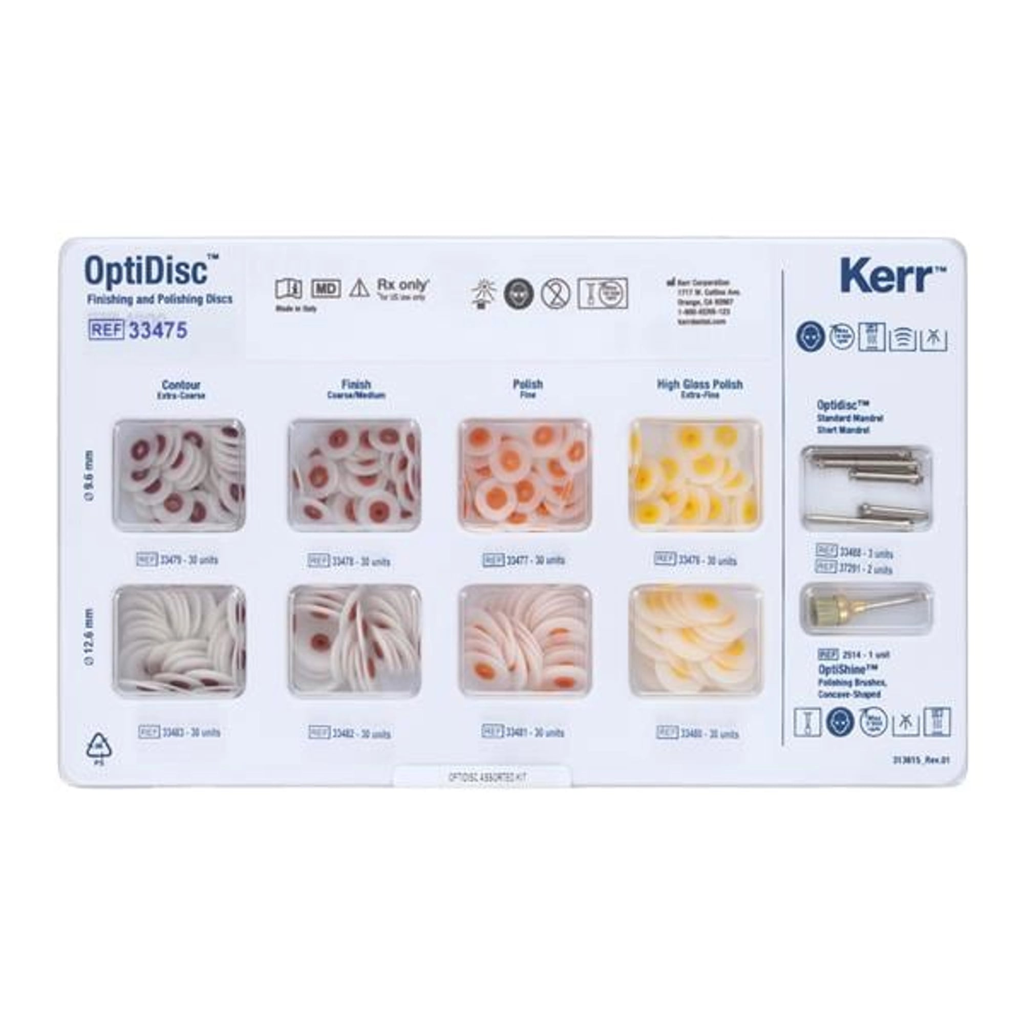 Kerr Dental OptiDisc Assorted Finishing & Polishing Disc Kit, 33475