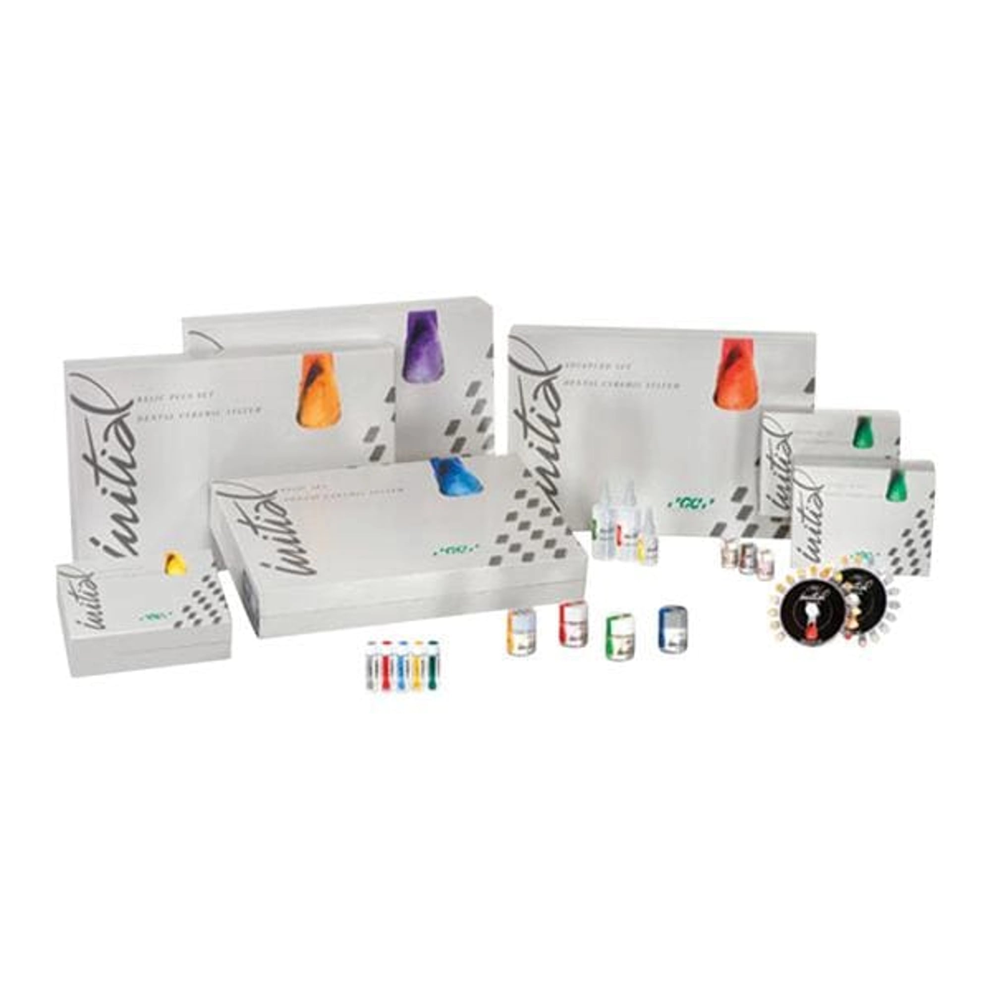 GC Initial MC Metal-Ceramic Ceramic Restoration System Basic Set, 16 Paste Shades, 877001