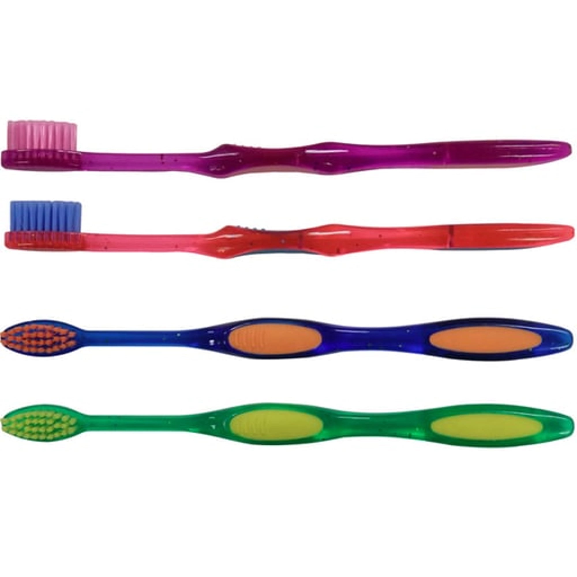 Oraline Youth Sparkle Toothbrush, 32 Tuft, Soft, 2-Color Handle, 4 Assorted Colors, 72/Bx, 10950B