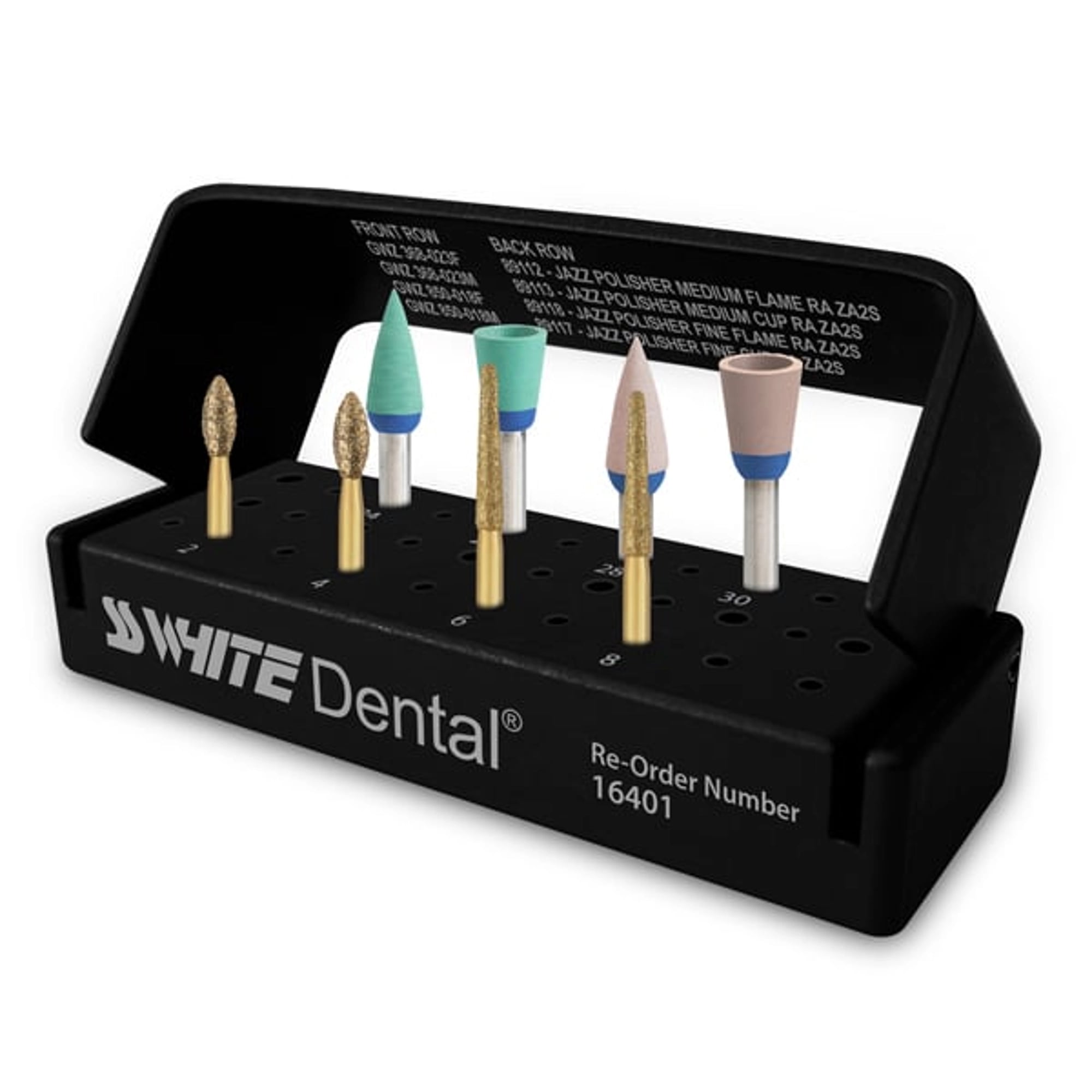 SS White Zirconia & Lithium Disilicate Intra-Oral Adjustment Kit, Friction Grip, 1 Kit, 16401