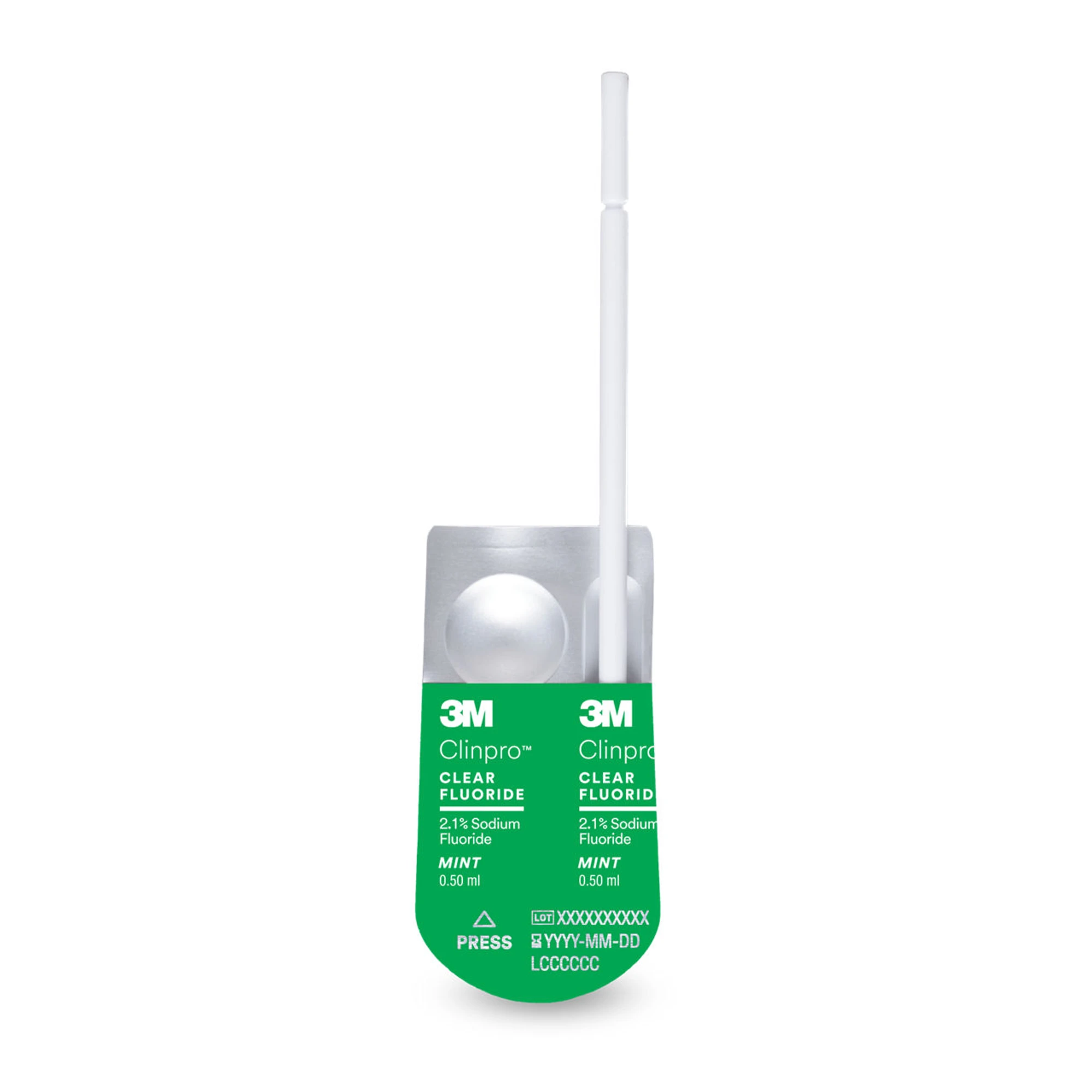3M (Solventum) Clinpro Clear Fluoride Treatment, 0.5 mL Unit Dose, Mint, 100/Pk, 7210M