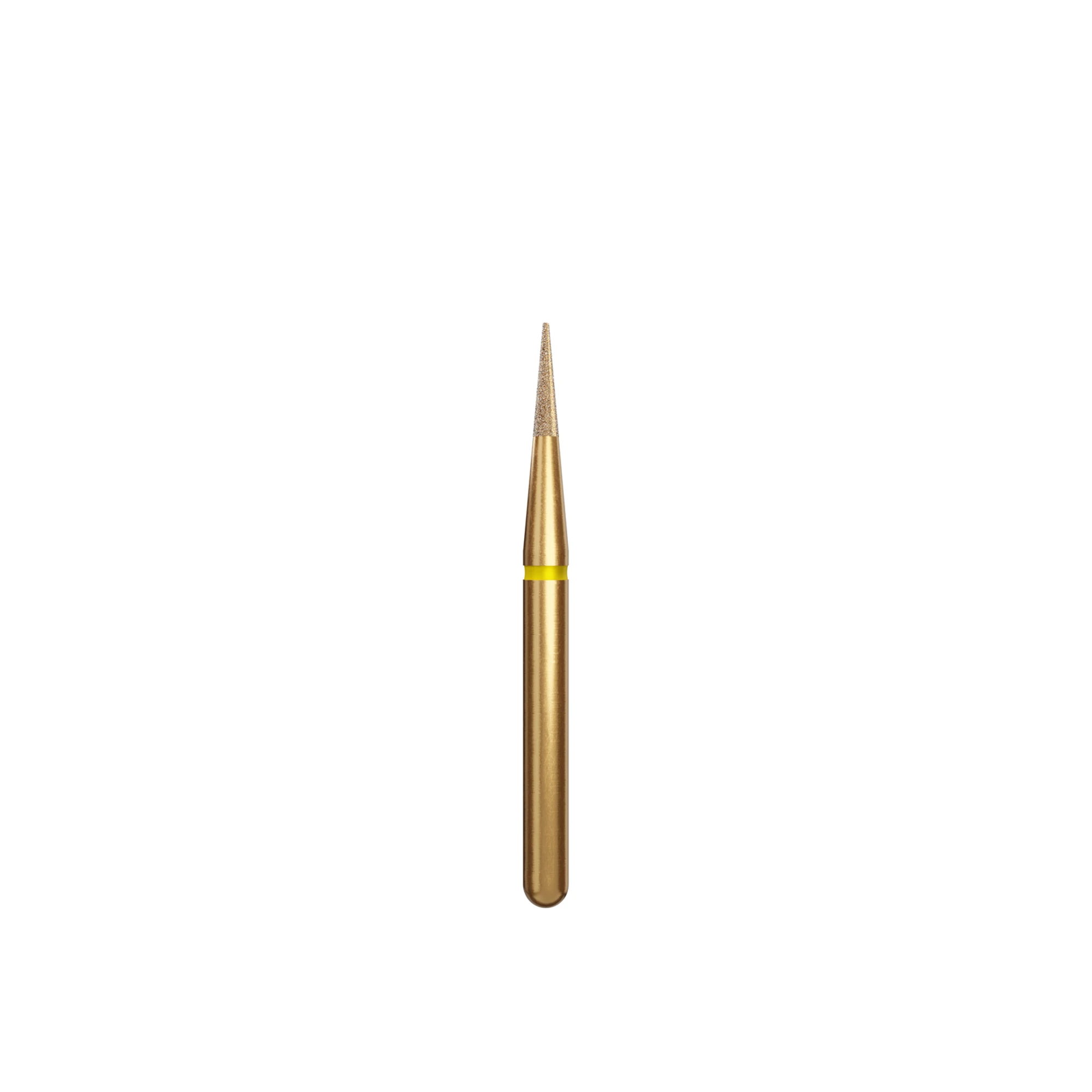 Alpen Diamond Burs, FG, TDF Esthetic Finishing Cone, Extra Fine, Yellow, # ET4-010EF, 5/Pk, 60032683