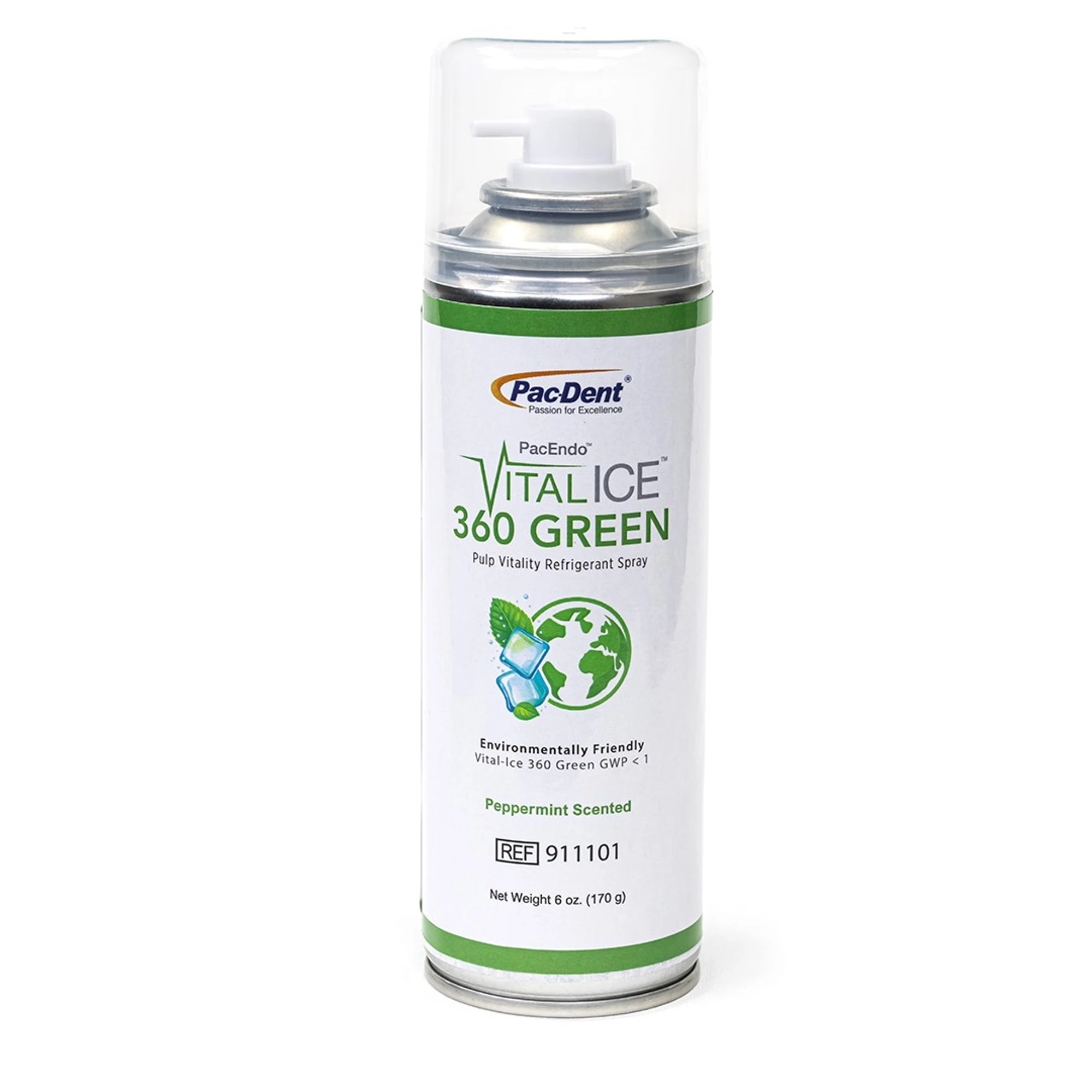 Pac-Dent Vital-Ice 360 Endodontic Refrigerant Spray, 6 oz, Green, 1 Bottle, 911101