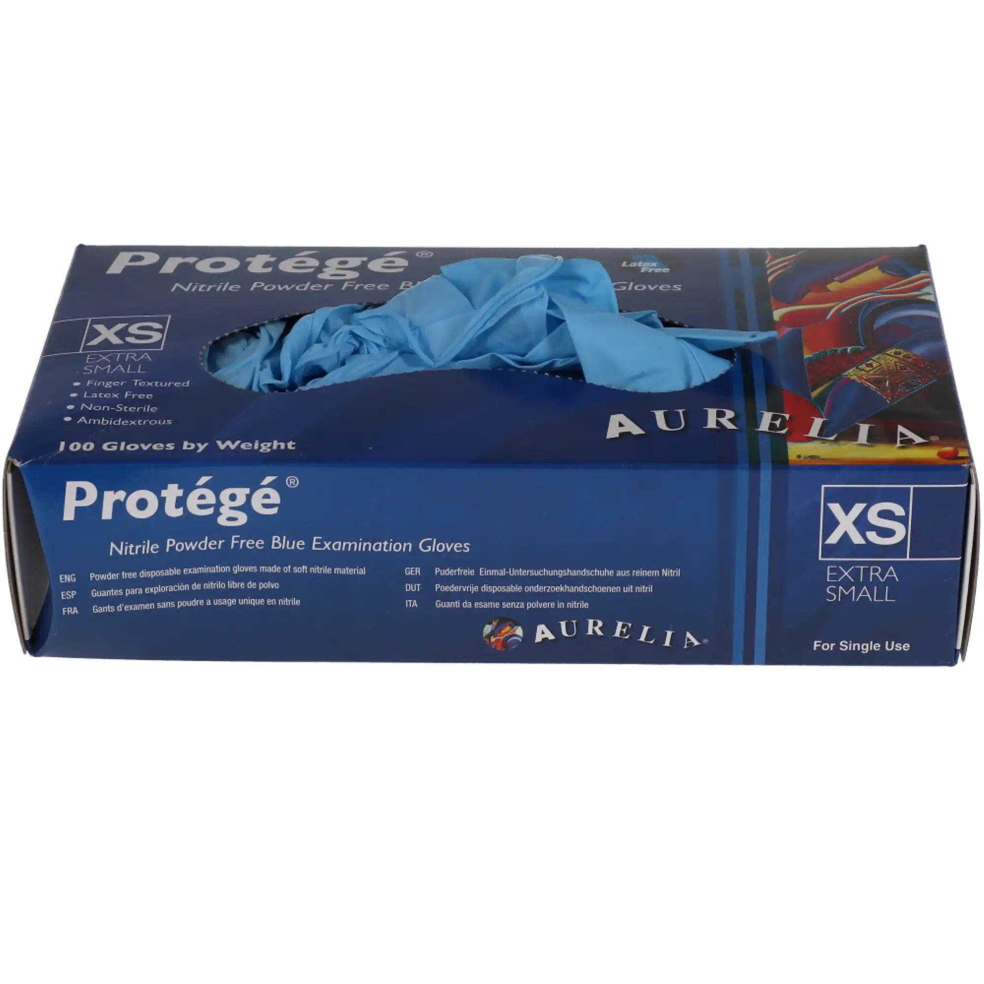 Aurelia Protege Nitrile Examination Gloves, Powder-Free, Extra Small, 100/Box, 93995