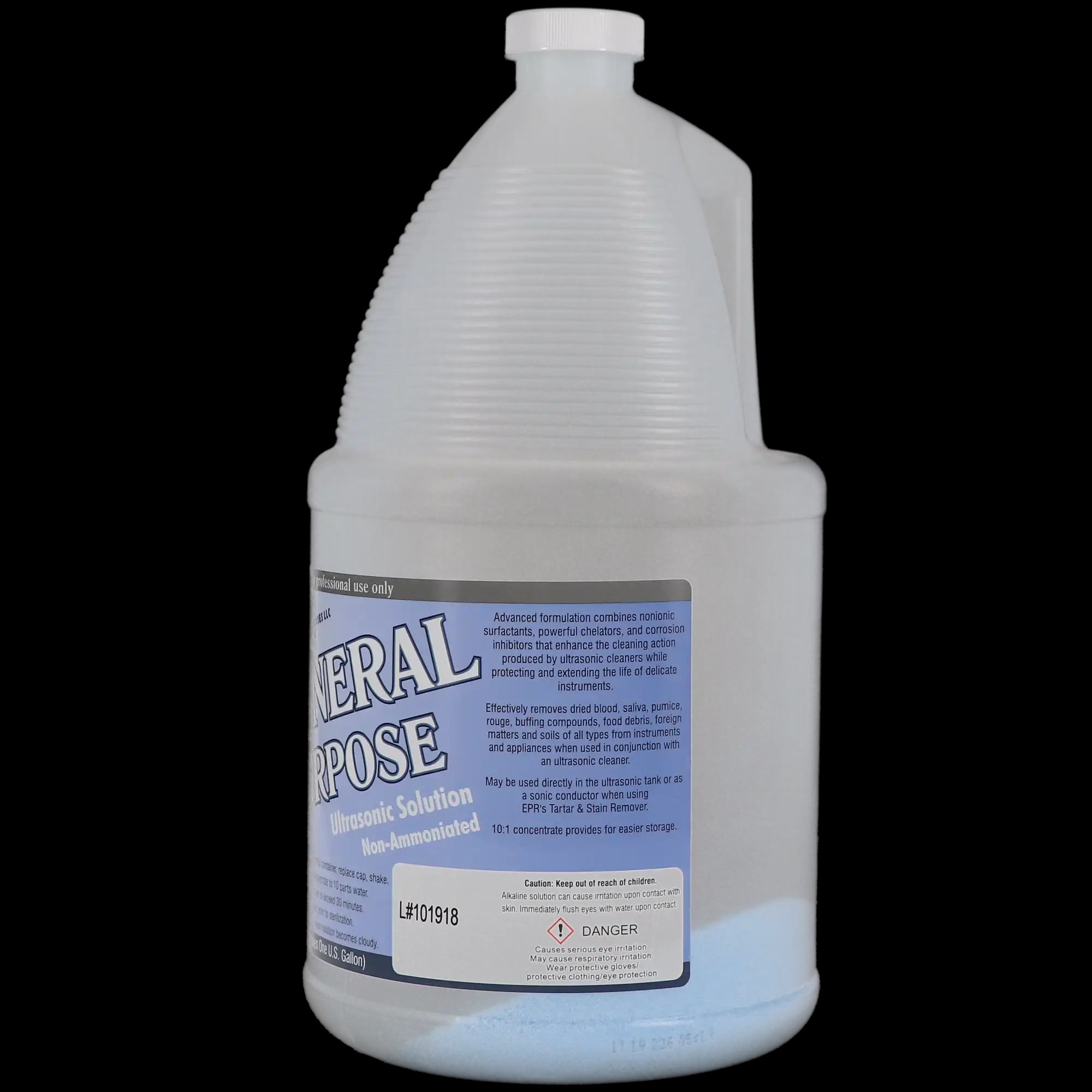 Keystone Industries General Purpose Ultrasonic Cleaner Concentrate Powder, 1 Gal Bottle, 1/Pk, IC241
