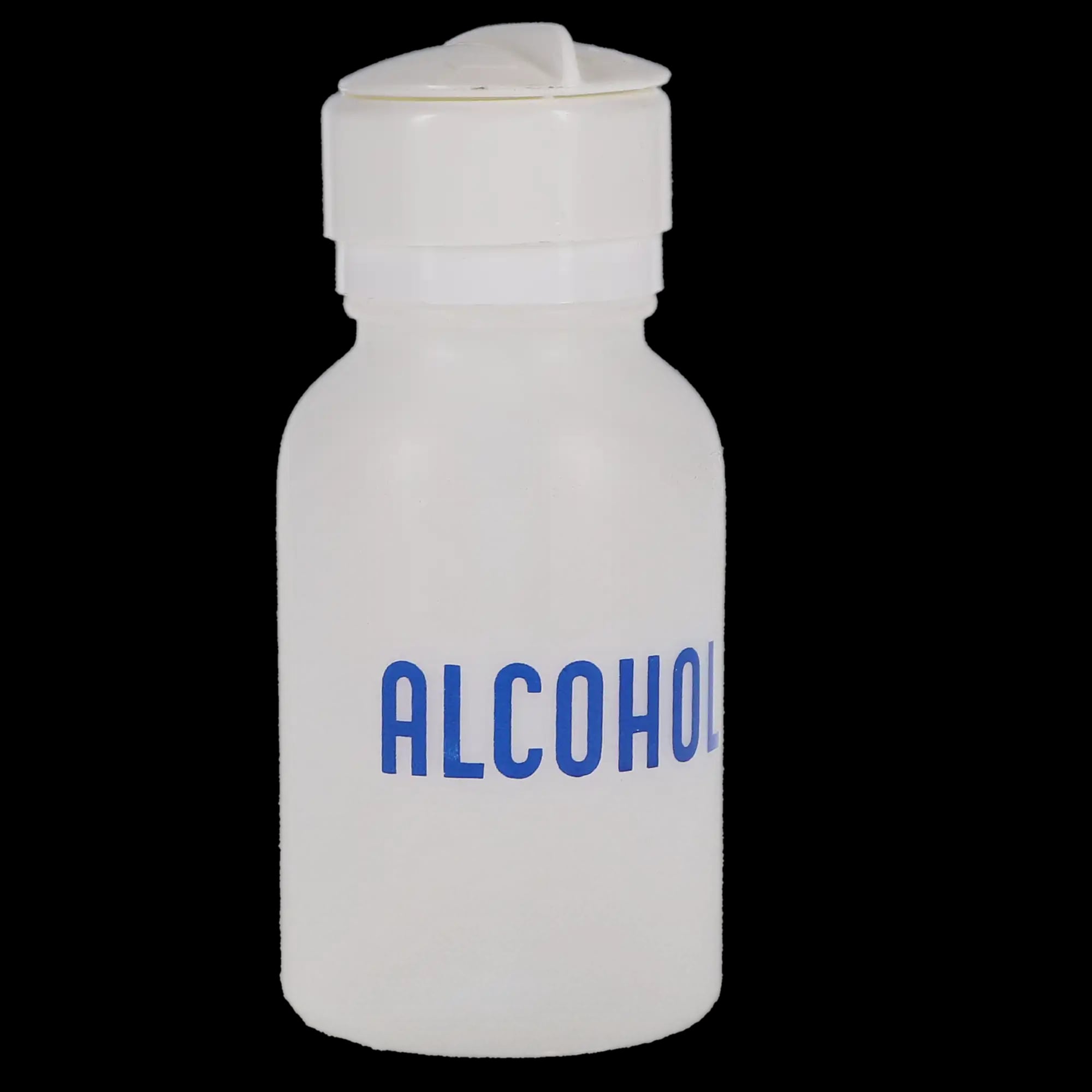 Palmero Imprinted Alcohol Pump Dispenser, 9 oz, Clear Unbreakable Plastic, Swing-Away Self-Closing Cap, Empty, 1/Each, MI360