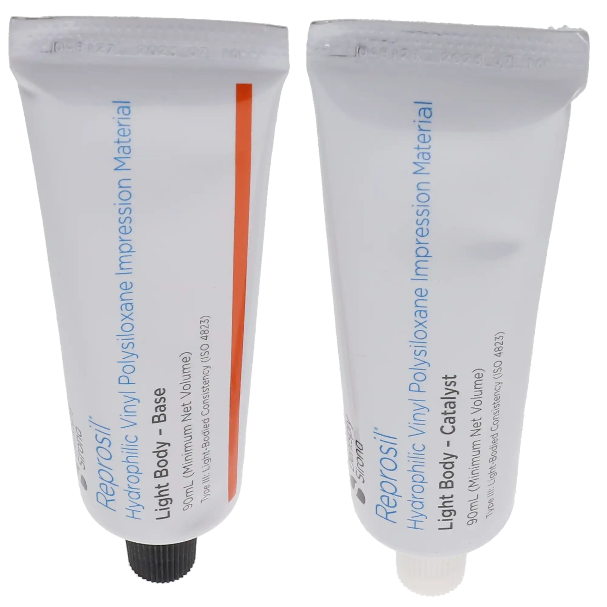 Reprosil Hydrophilic VPS Impression Material, Light Body, Tube Standard Pack, Orange, 2 x 90 ml Tubes, 626170