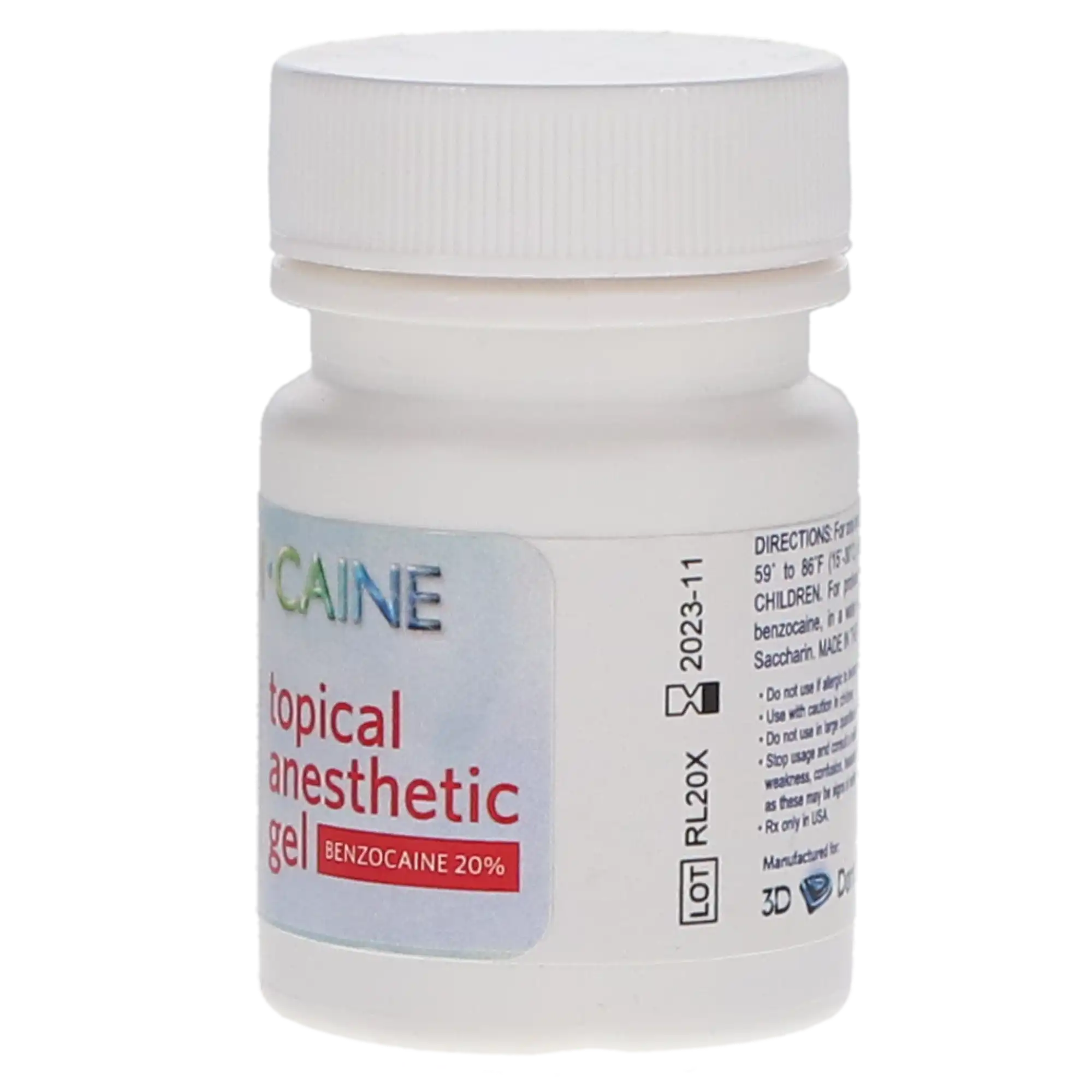 Candi-Caine Topical Anesthetic Gel, 20% Benzocaine, 1 oz Jar, Cherry, 1/Pk