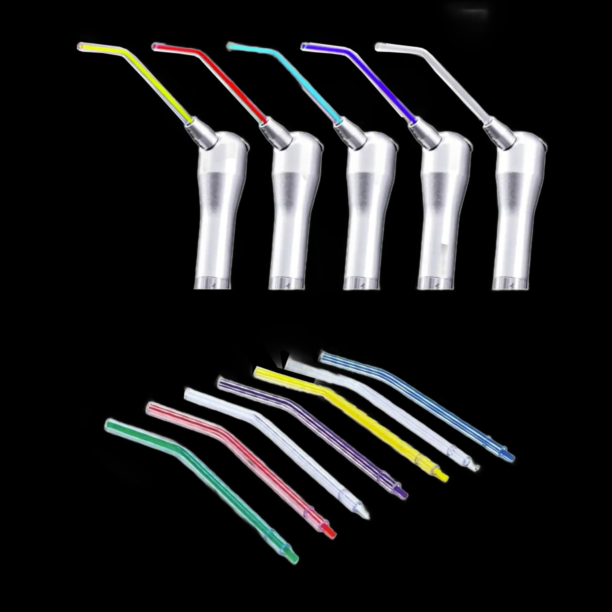 Crystal Tip Type Plastic Core Air/Water Syringe Tips, Rainbow, 1600/Pk, AWPCT