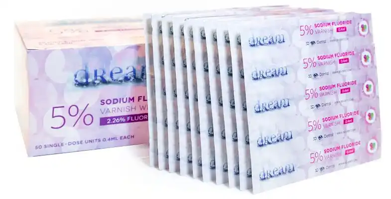 Dream Fluoride Varnish, 5% Sodium Fluoride, 0.40 mL Unit-Dose, Spearmint, 50/Pk, DFVSM