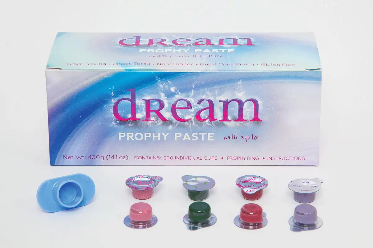 3D Dental Prophy Paste Cups, Medium Grit, Bubblegum Flavor, 1.23% APF, 200/Pk, PP-BGM