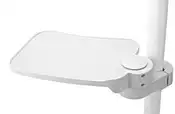 3D Dental EZ-TRAY Post-Mounted Utility Tray, Leaf-Shaped, White, 13" x 10", Fits Posts 1-3/8" to 2-1/2", 1/Pk