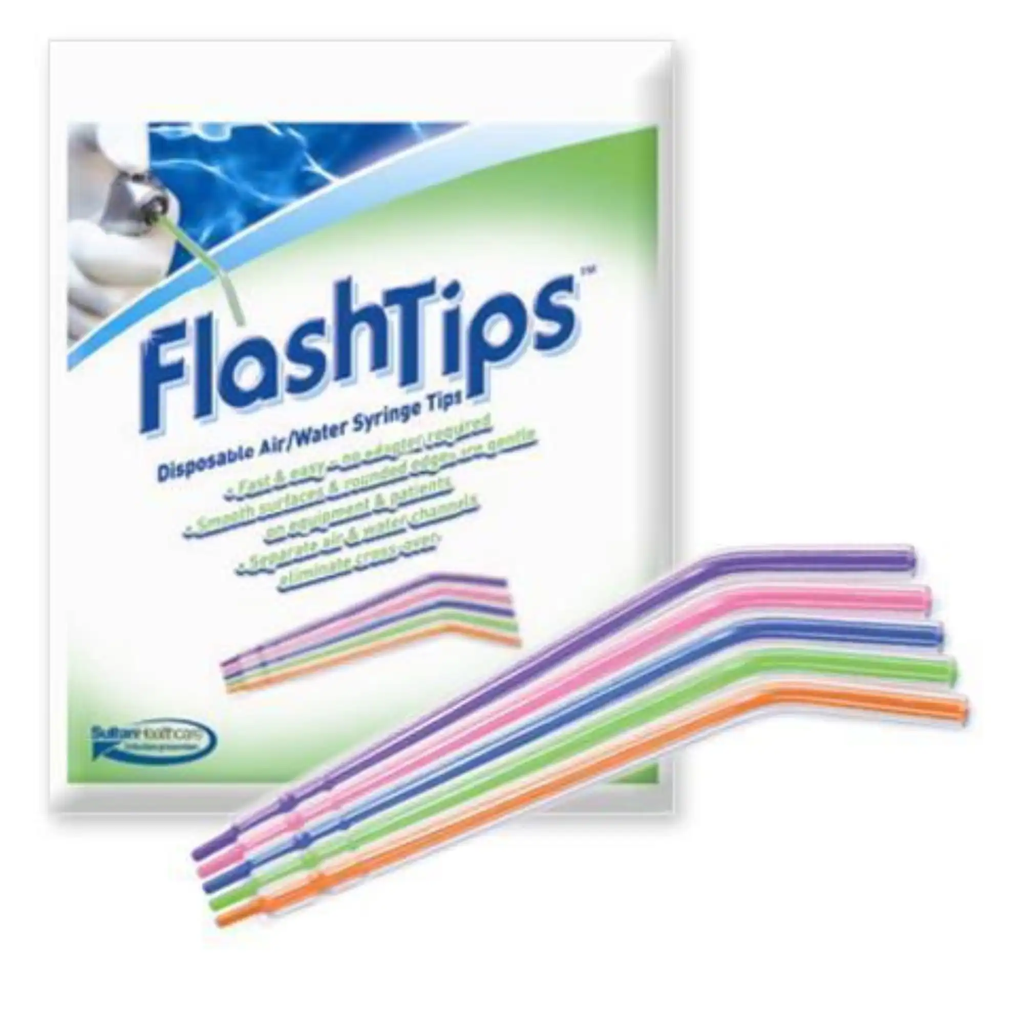 Sultan FlashTips Disposable Air/Water Syringe Tips, Assorted Colors, 250/Pk, 23071