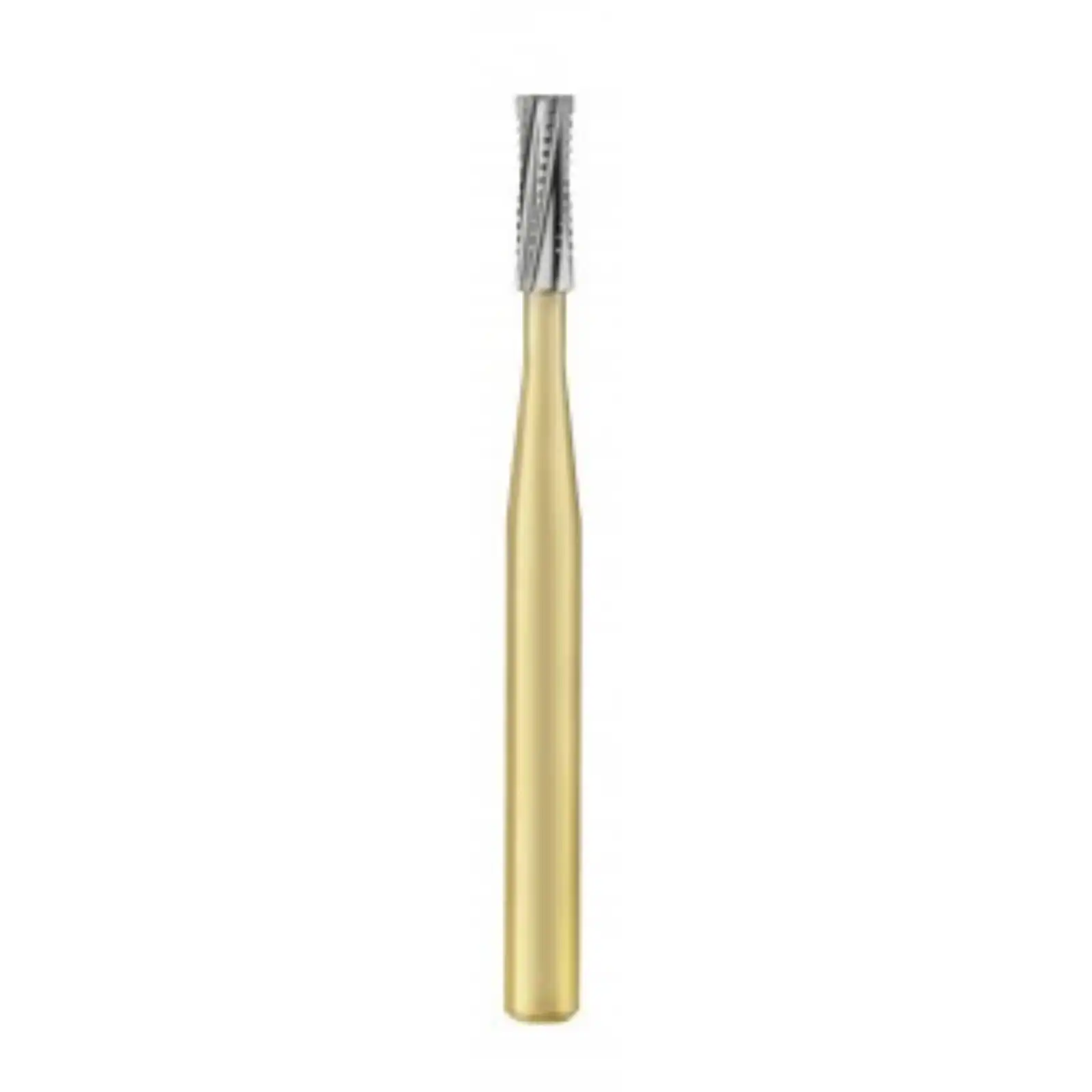 Great White Gold Series Carbide Bur, FG, Straight Cross Cut Fissure, #558, 1.2 mm Diameter, 3.8 mm Head Length, 10/Pk, 18222